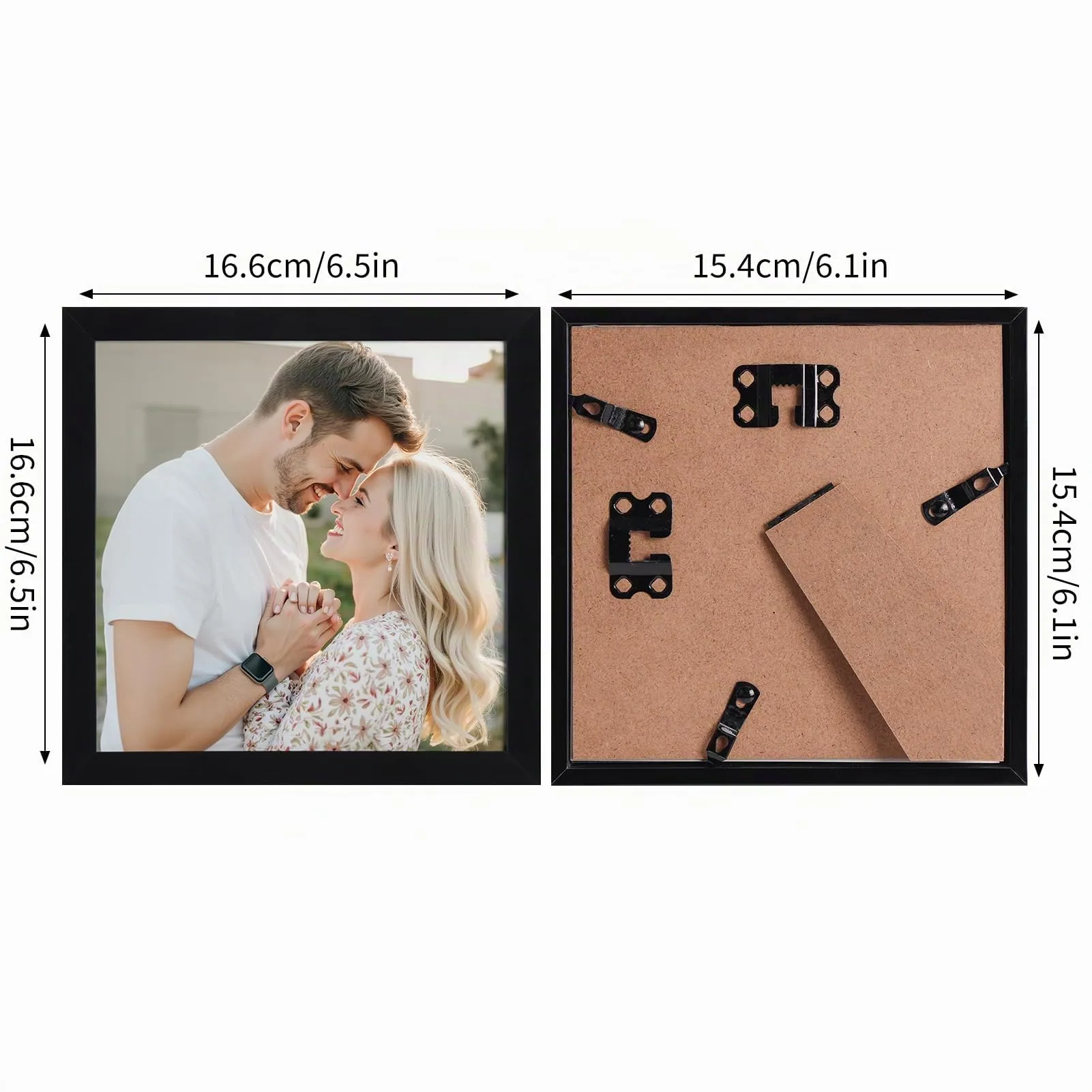 Ditwis Cornice Quadrata 15x15 cm Nera - immagine 2