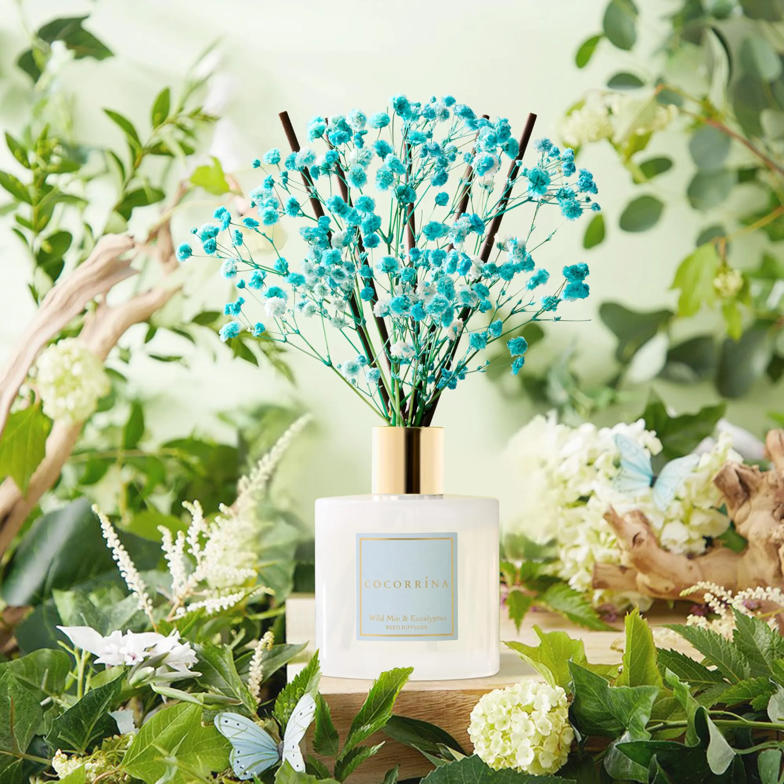 COCORRÍNA Diffusore Profumato Ambiente Wild Mint & Eucalyptus, 200ml con Bastoncini - immagine 5