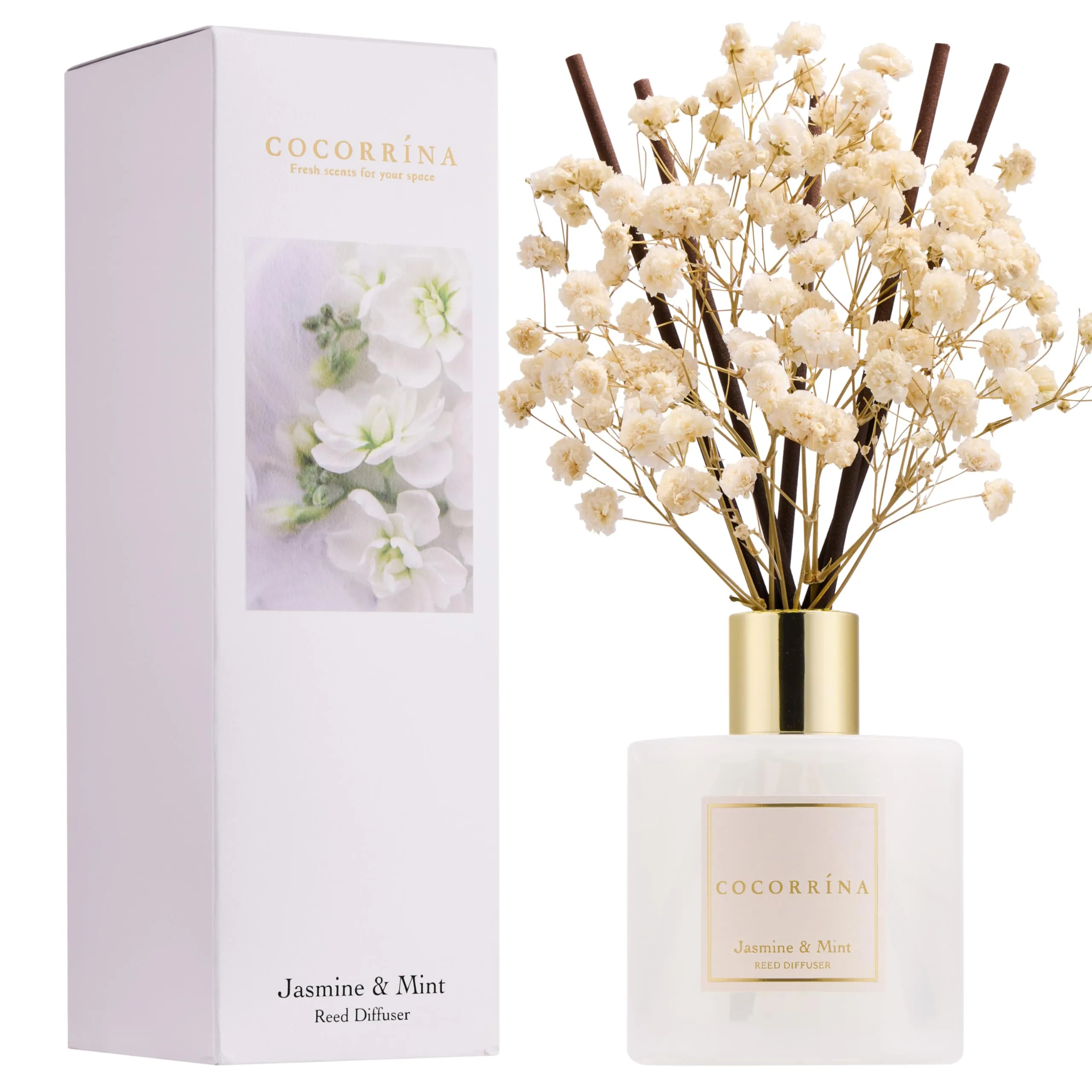 COCORRÍNA Diffusore Profumo Ambiente Jasmine & Mint, 200ml - immagine 2
