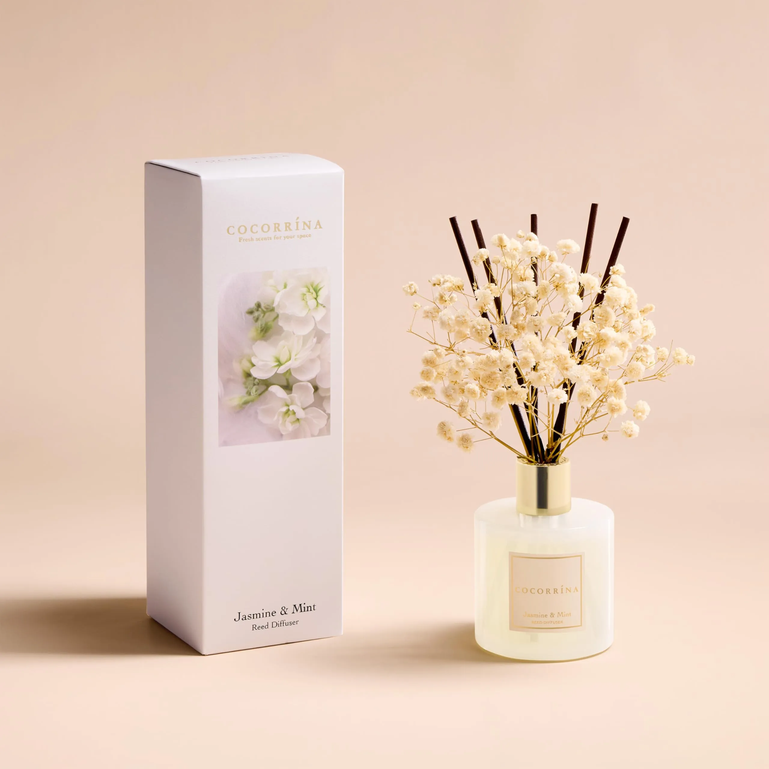 COCORRÍNA Diffusore Profumo Ambiente Jasmine & Mint, 200ml - immagine 3