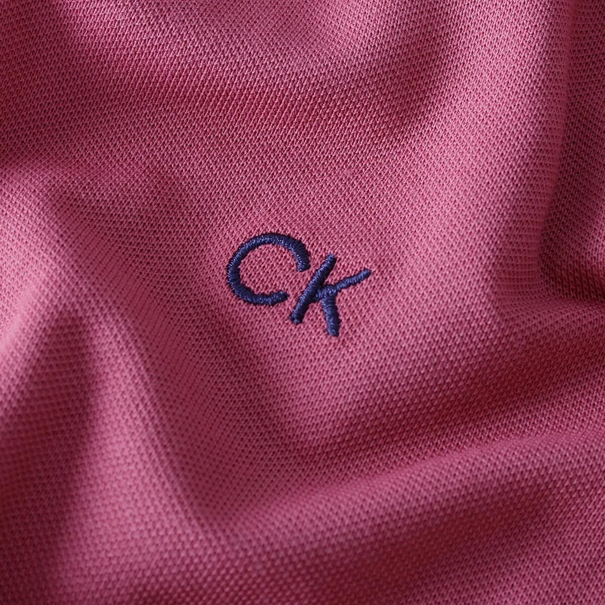 Calvin Klein Polo Golf Uomo Campus 3 Bottoni Colletto - Mimetico Malva - S - immagine 5