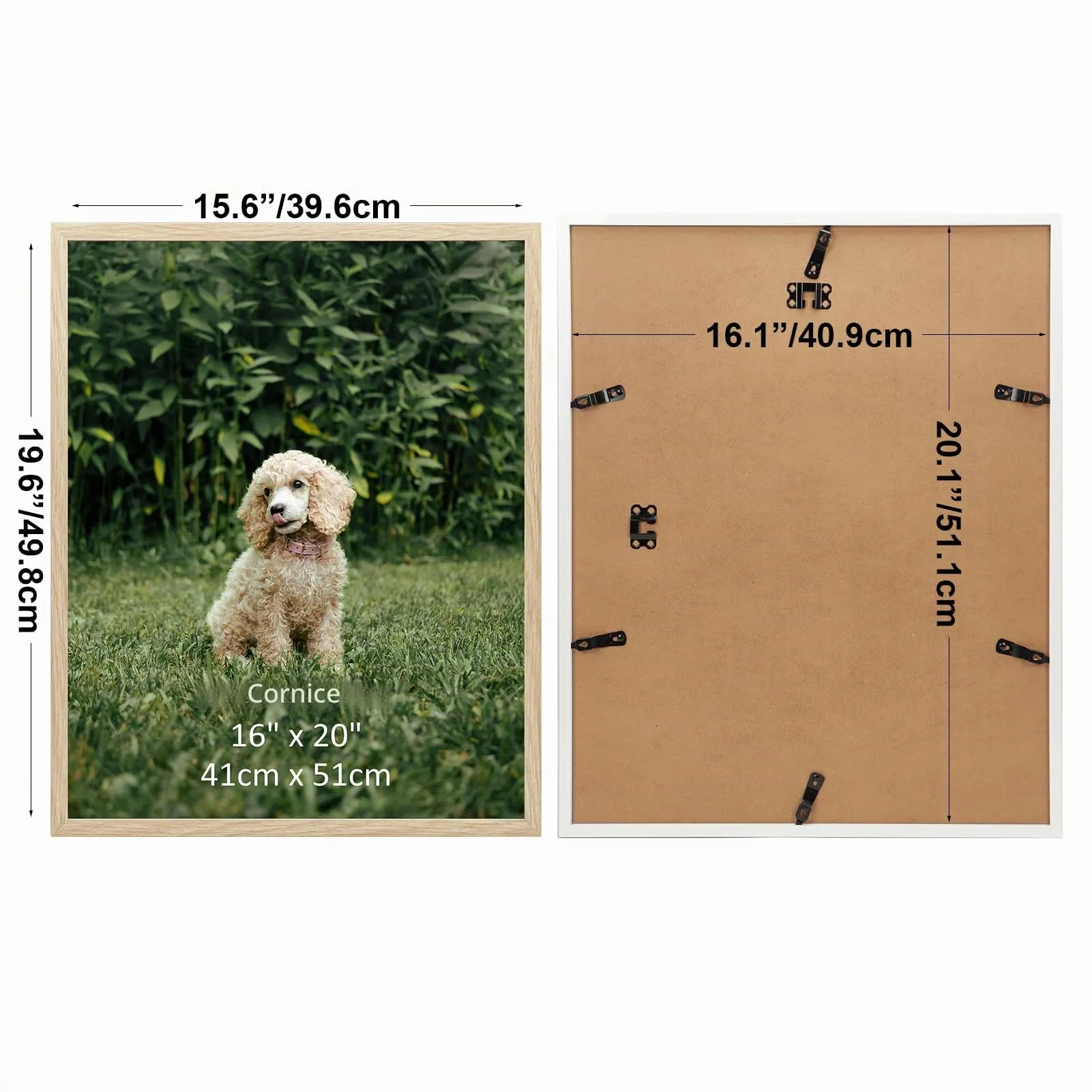 Giftgarden Cornice in PVC Legno Naturale 40x50cm, 1 Pezzo - immagine 2