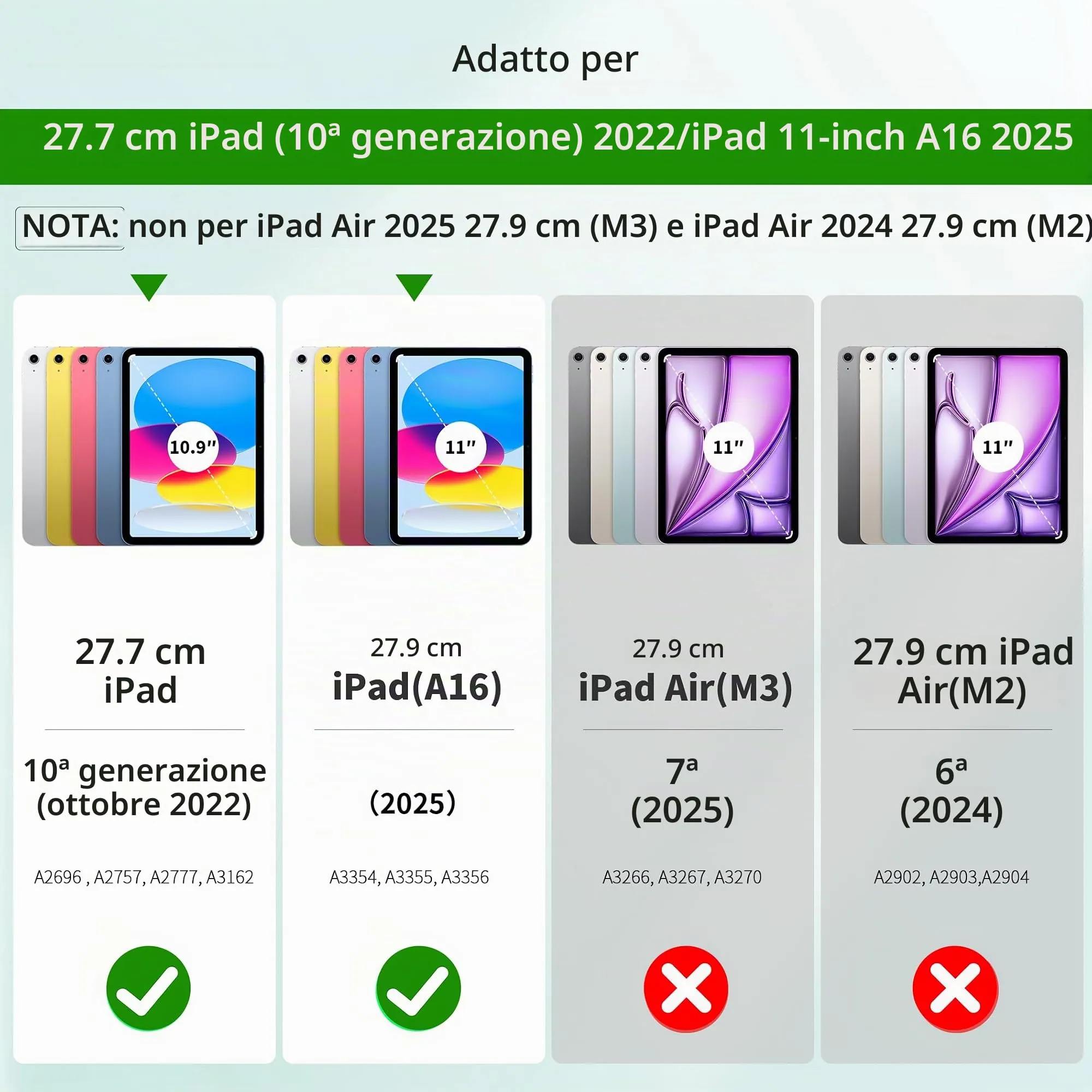 CACOE Cover per iPad 11 Generazione (2025) e iPad 10 Generazione 10.9 pollici (2022) A2757/A2777 - Giallo - immagine 2