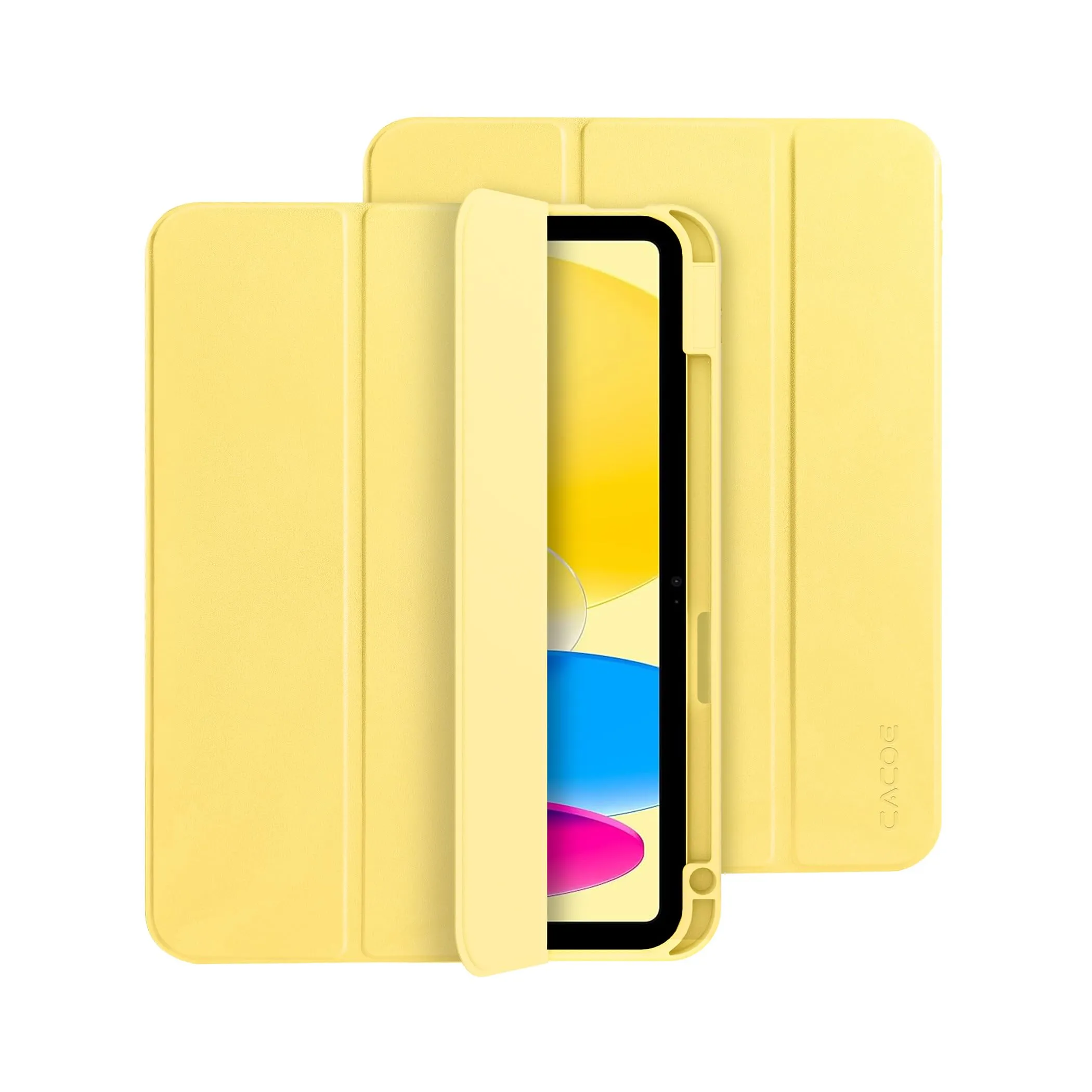 CACOE Cover per iPad 11 Generazione (2025) e iPad 10 Generazione 10.9 pollici (2022) A2757/A2777 - Giallo - immagine 4