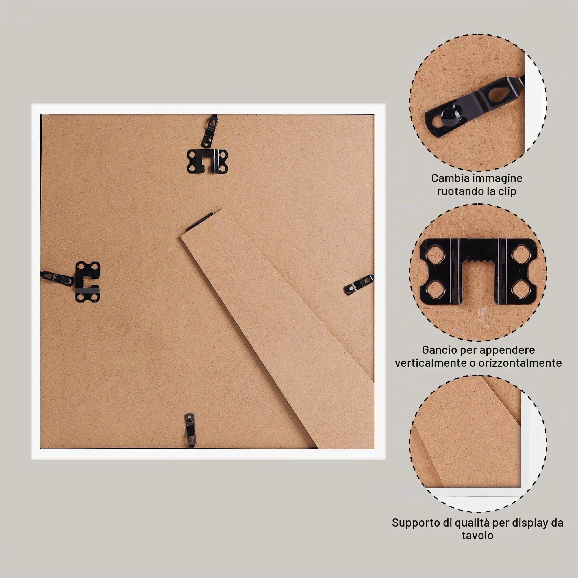 Ditwis Cornice Quadrata 20x20 Bianca - immagine 7