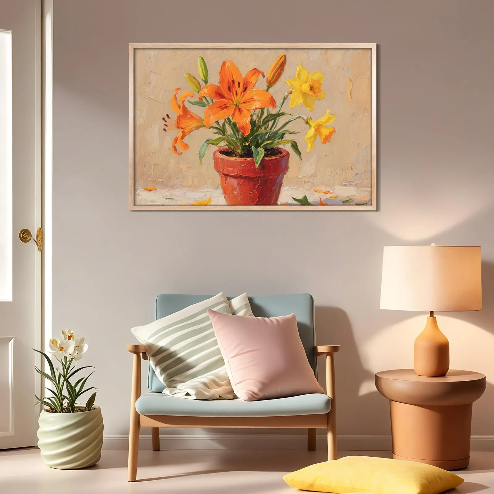 Giftgarden Cornice in Alluminio, 61x91.5 cm, Colore Legno Naturale - immagine 6