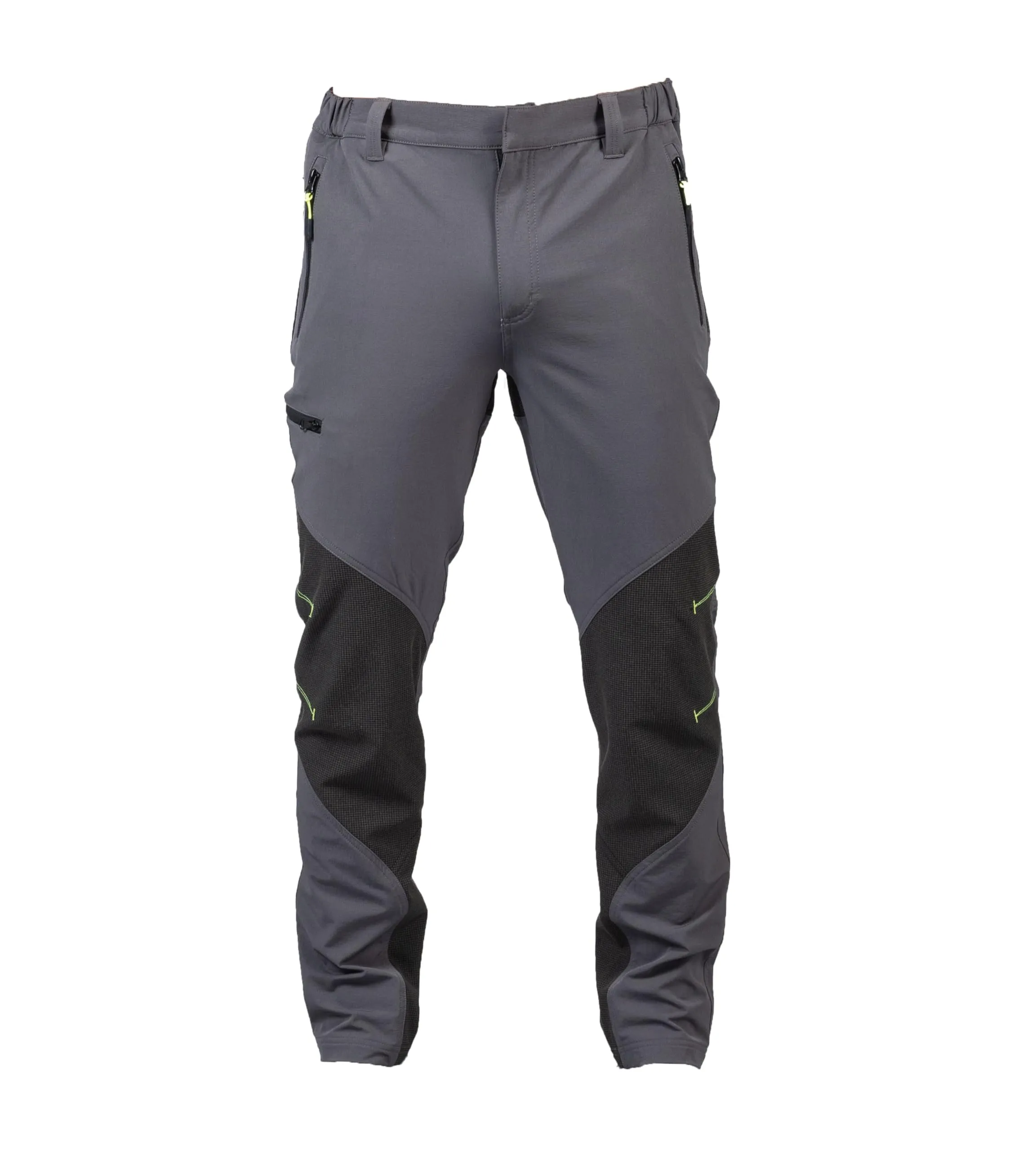 Ergos Workwear JRC Adamello Light Men's Stretch Work Pants with Multiple Pockets and Triple Stitching - Grey, S - immagine 1