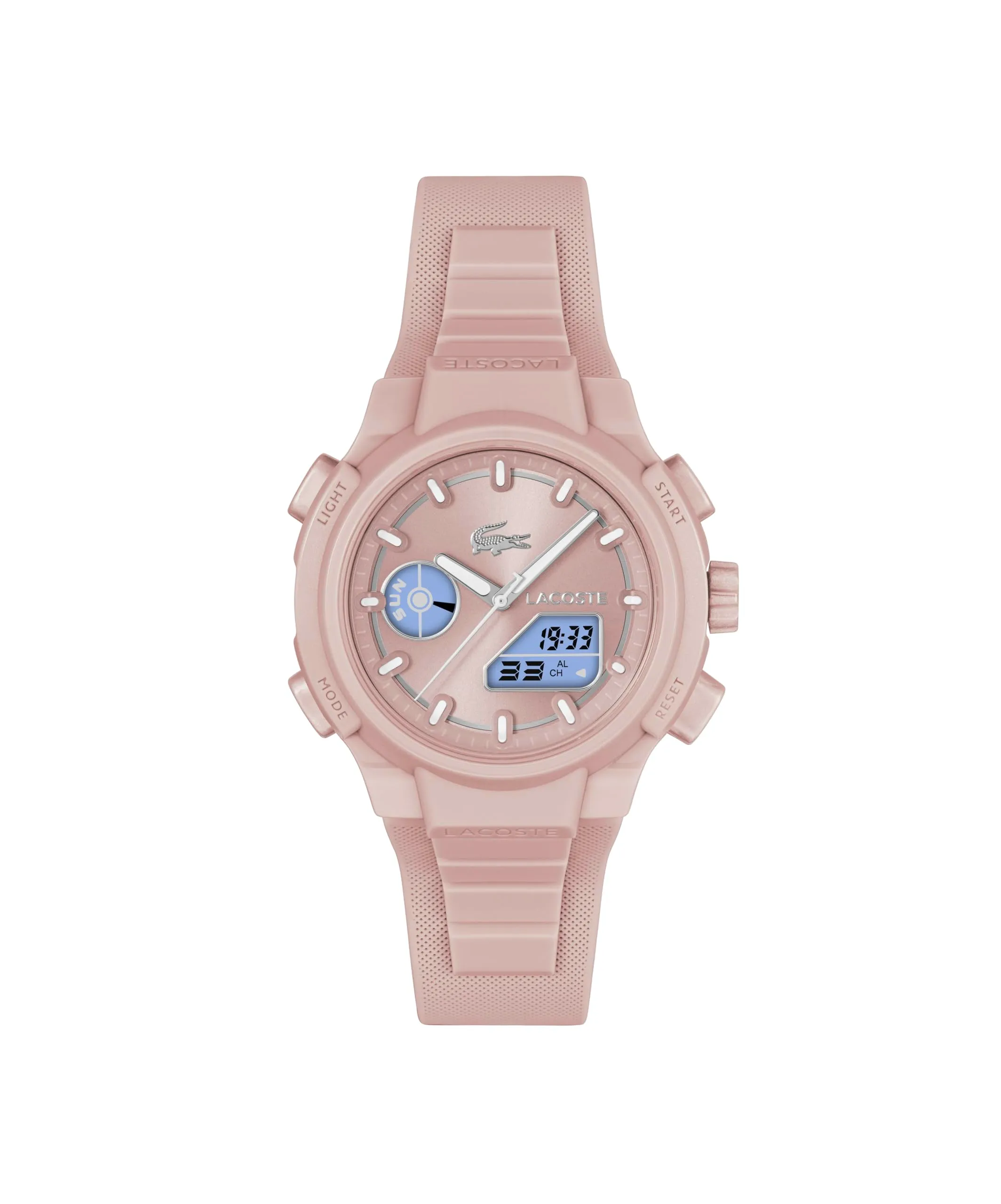 Lacoste LC33 Orologio Donna Analogico-Digitale, Cinturino in Silicone Rosato, 2001429 - immagine 2