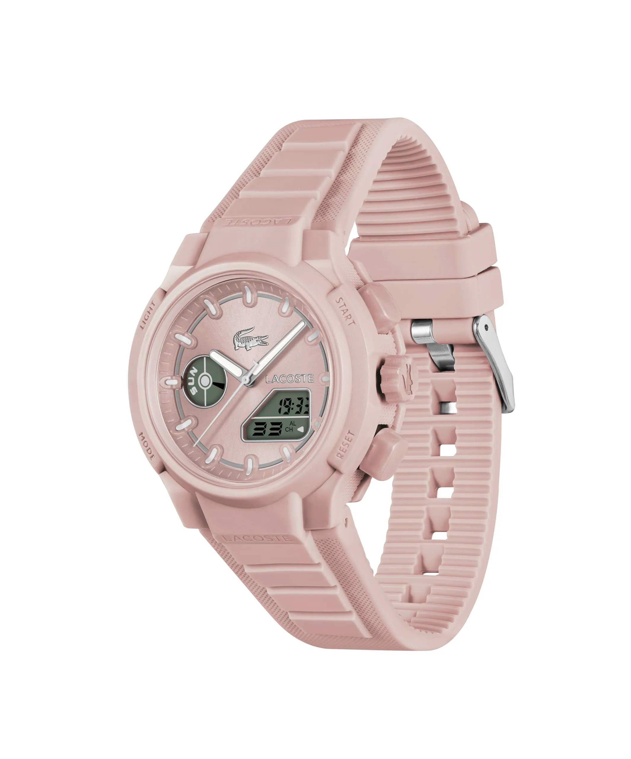 Lacoste LC33 Orologio Donna Analogico-Digitale, Cinturino in Silicone Rosato, 2001429 - immagine 3