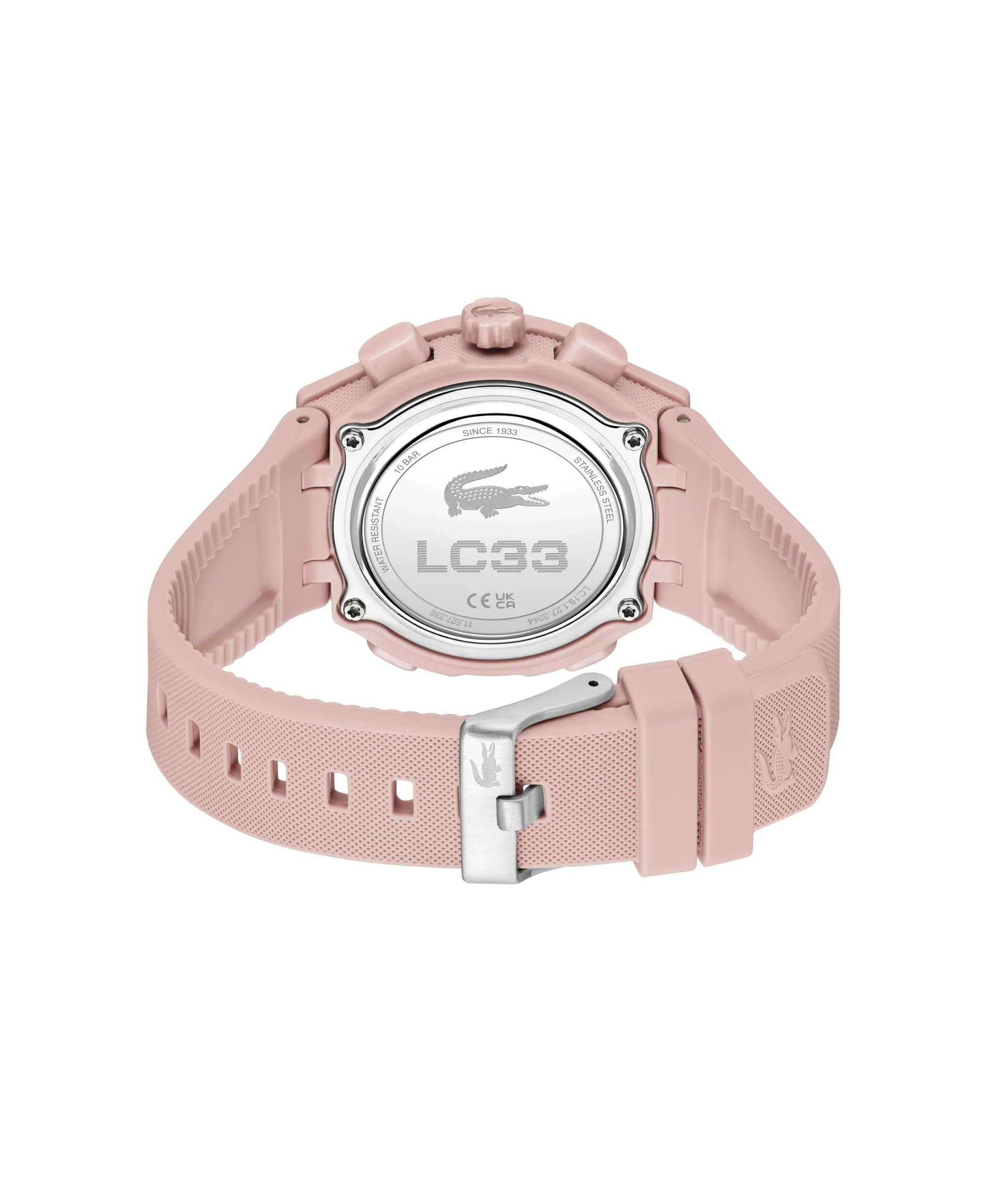Lacoste LC33 Orologio Donna Analogico-Digitale, Cinturino in Silicone Rosato, 2001429 - immagine 4
