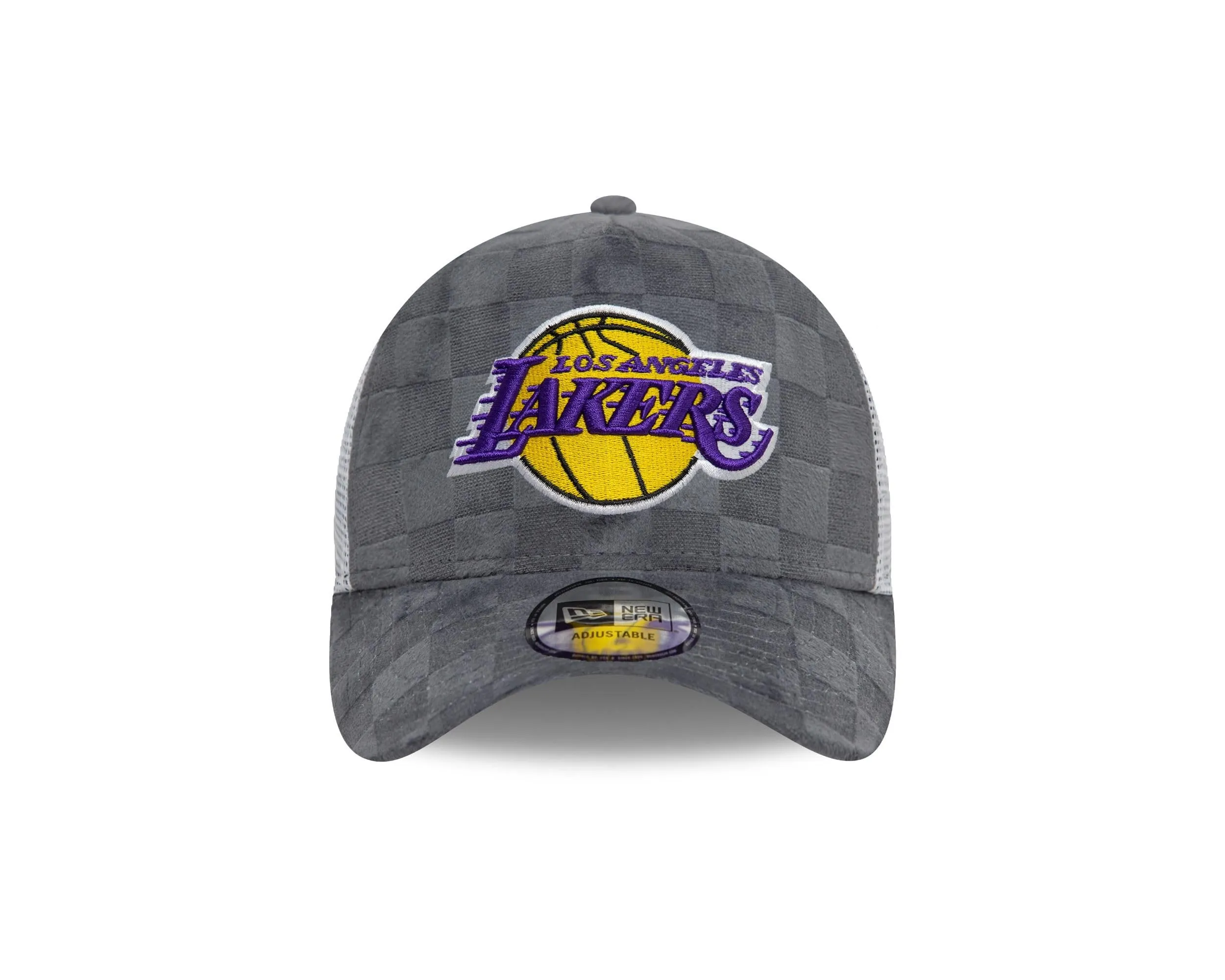 New Era Los Angeles Lakers NBA Cappellino Trucker a Scacchi Grigio con Chiusura Regolabile - immagine 2