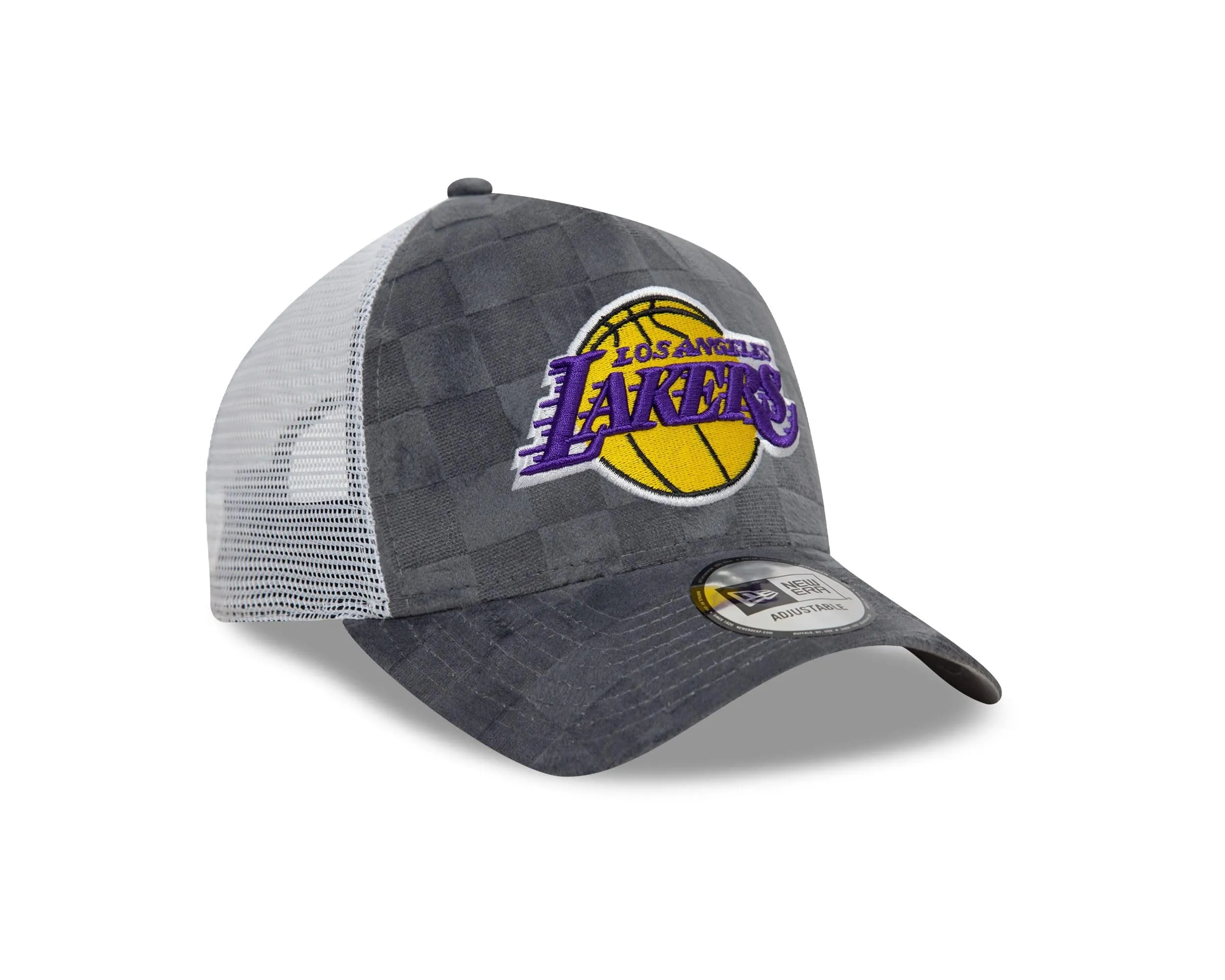 New Era Los Angeles Lakers NBA Cappellino Trucker a Scacchi Grigio con Chiusura Regolabile - immagine 3