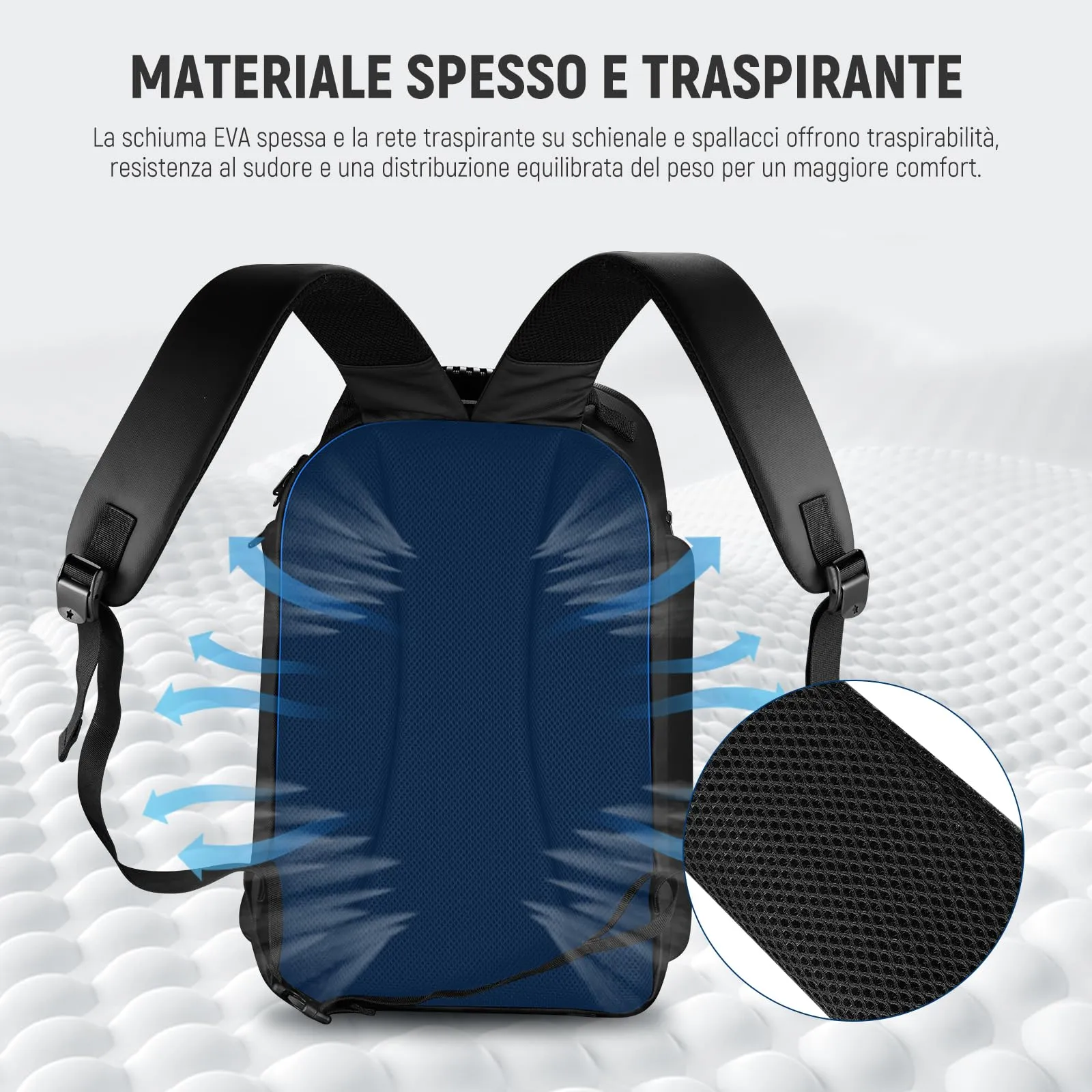 NEEWER BASICS Zaino Fotocamera Digitale Antiurto e Impermeabile per DSLR Mirrorless e Lenti, PB26 Nero - immagine 6