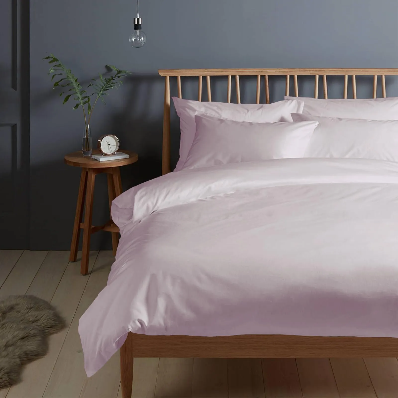Pizuna Linens Set Copripiumino in Cotone 400 Fili, Trama Sateen, Lilla, 200x200 cm, 3 Pezzi - immagine 1