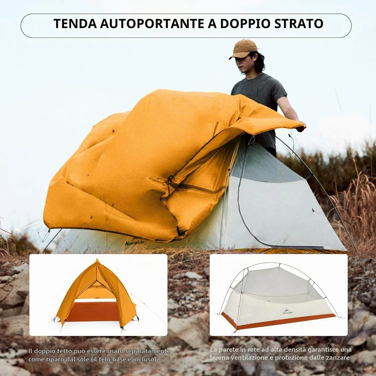 Naturehike Cloud Up 2 Tenda da Campeggio per 2 Persone (Forest Green) - immagine 4