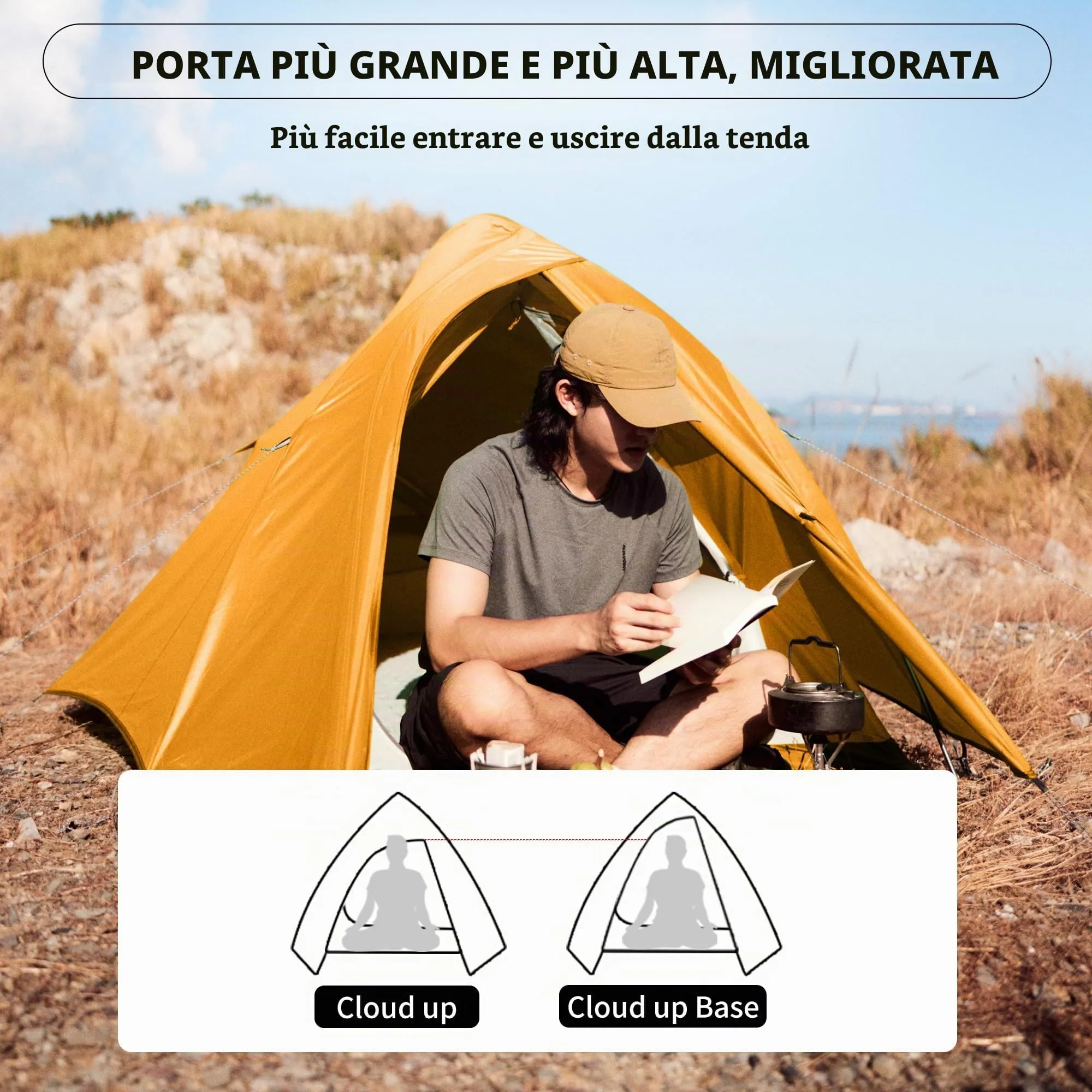 Naturehike Cloud Up 2 Tenda da Campeggio per 2 Persone (Forest Green) - immagine 6