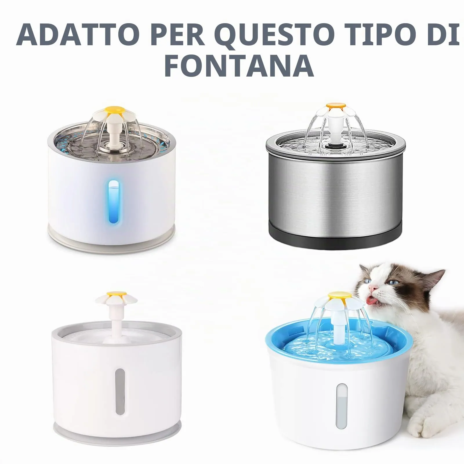 Dhohoo Filtri di Ricambio per Fontanella Gatti e Cani con Resina e Carboni Attivi, 4 Pezzi - immagine 5
