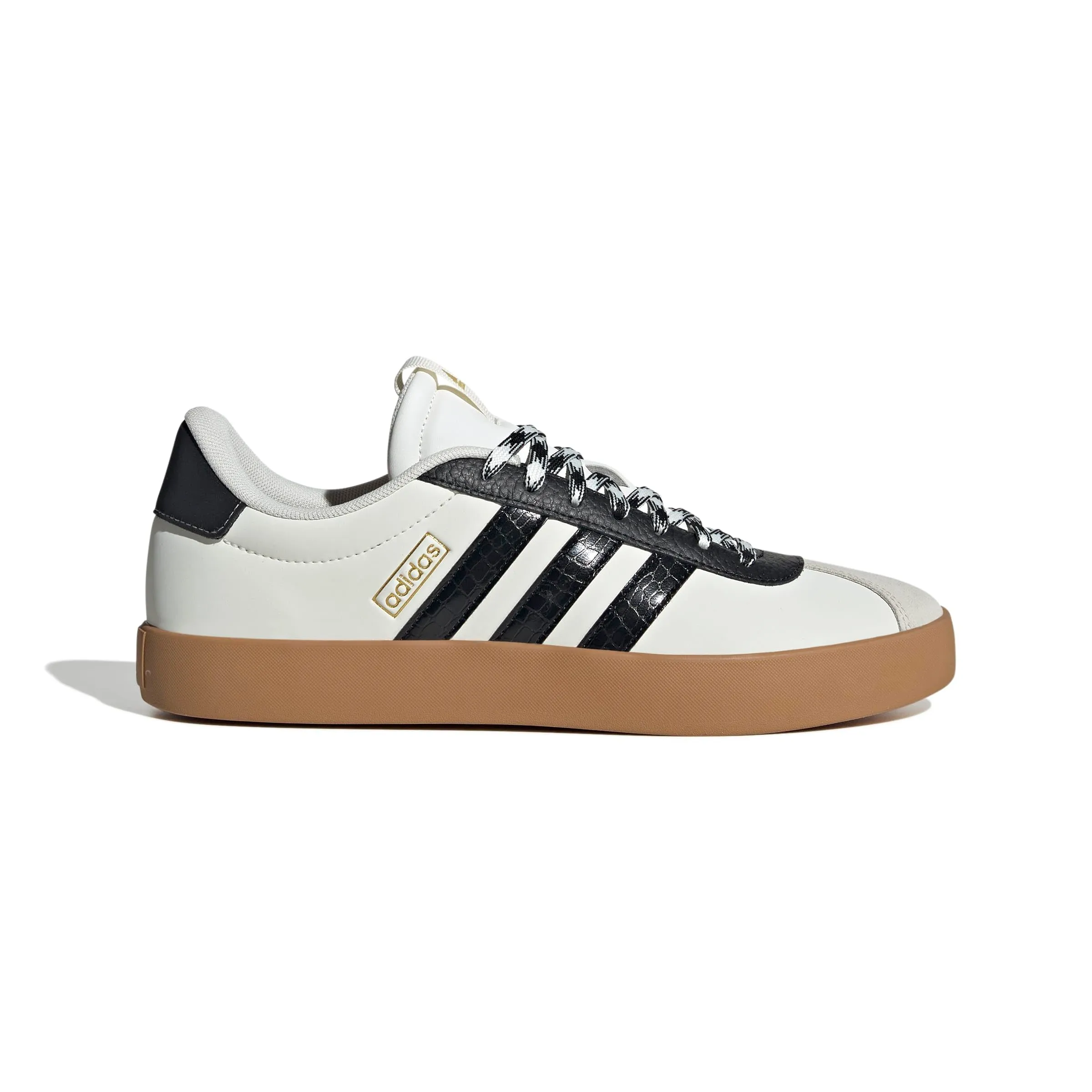 Adidas VL Court 3.0 Shoes - Off White/Core Black/Gold Met, 44 2/3 EU - immagine 2