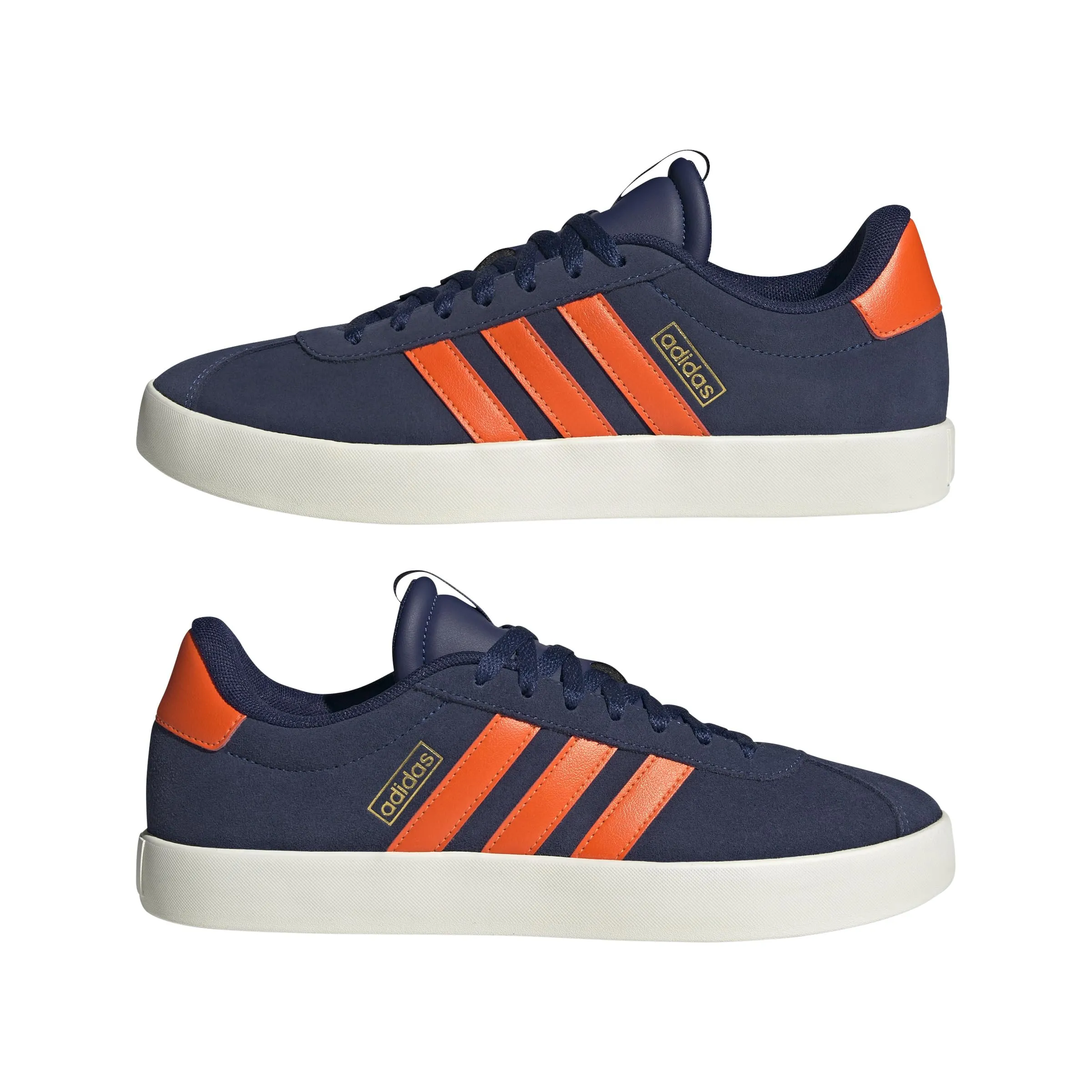 Adidas VL Court 3.0 Shoes, Dark Blue/Impact Orange/Gold Met., 47 1/3 EU - immagine 6