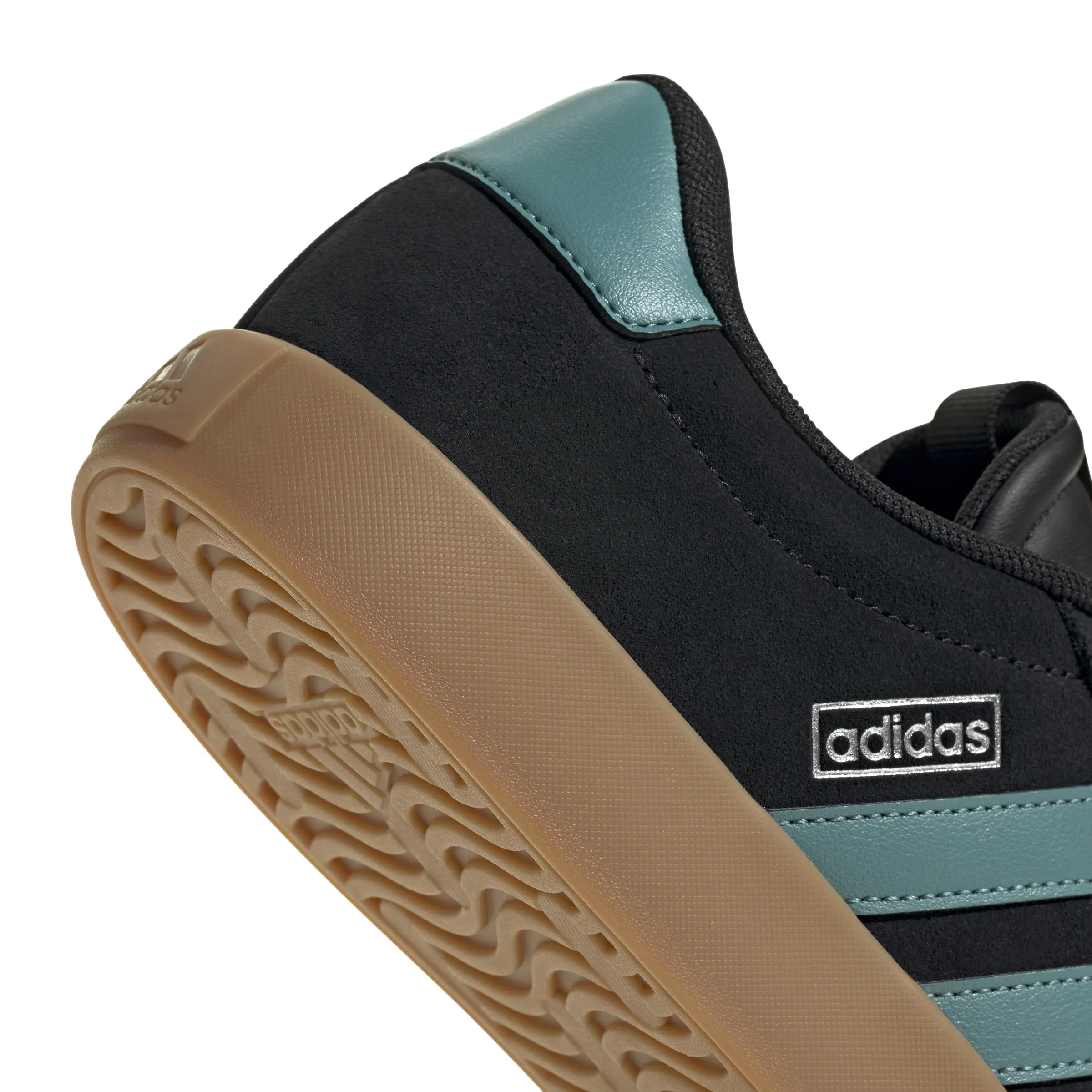 adidas VL Court 3.0 Shoes, Core Black/Powder Teal/Silver Metallic, 38 EU - immagine 5