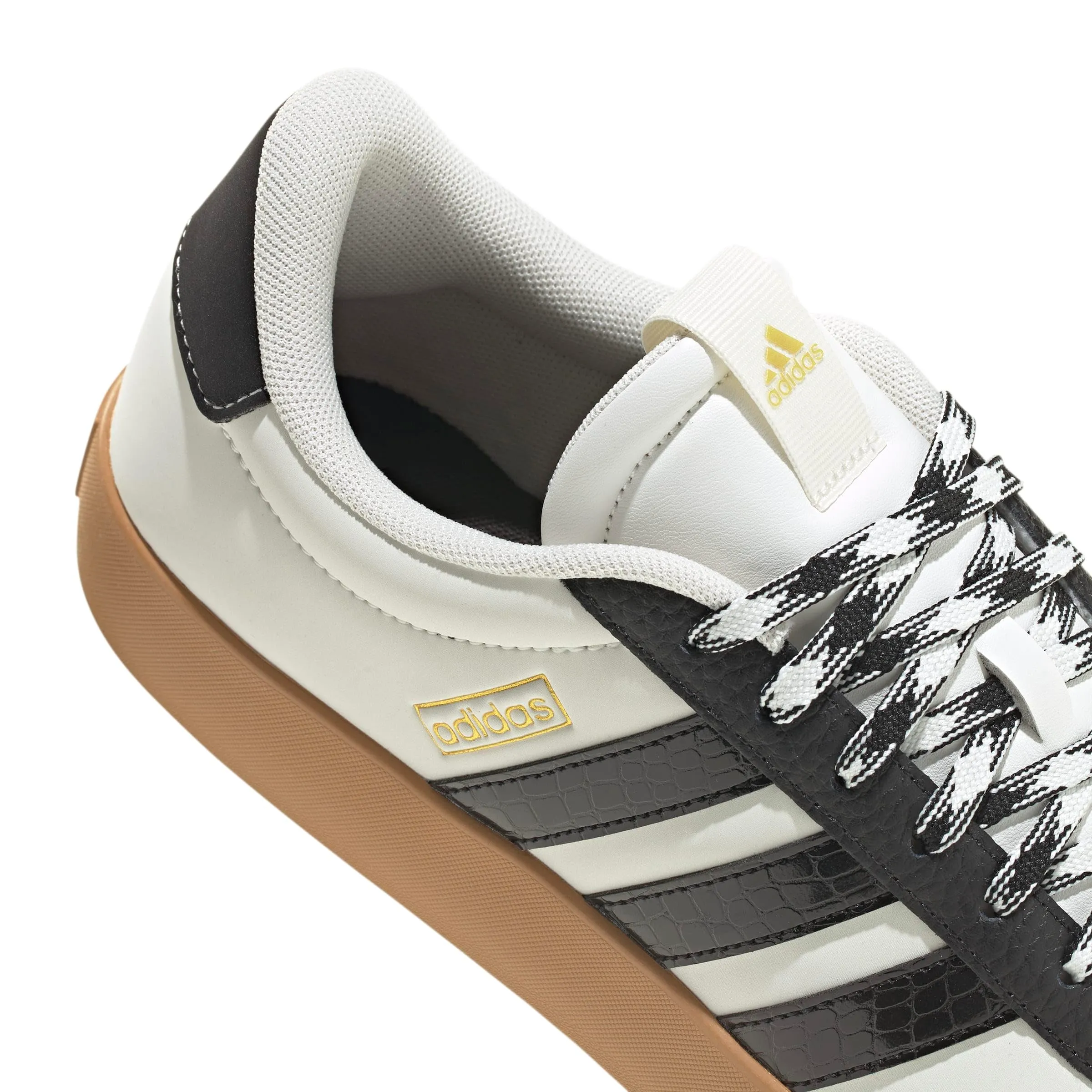 Adidas VL Court 3.0 Shoes, Off White/Core Black/Gold Met, 41 1/3 EU - immagine 4