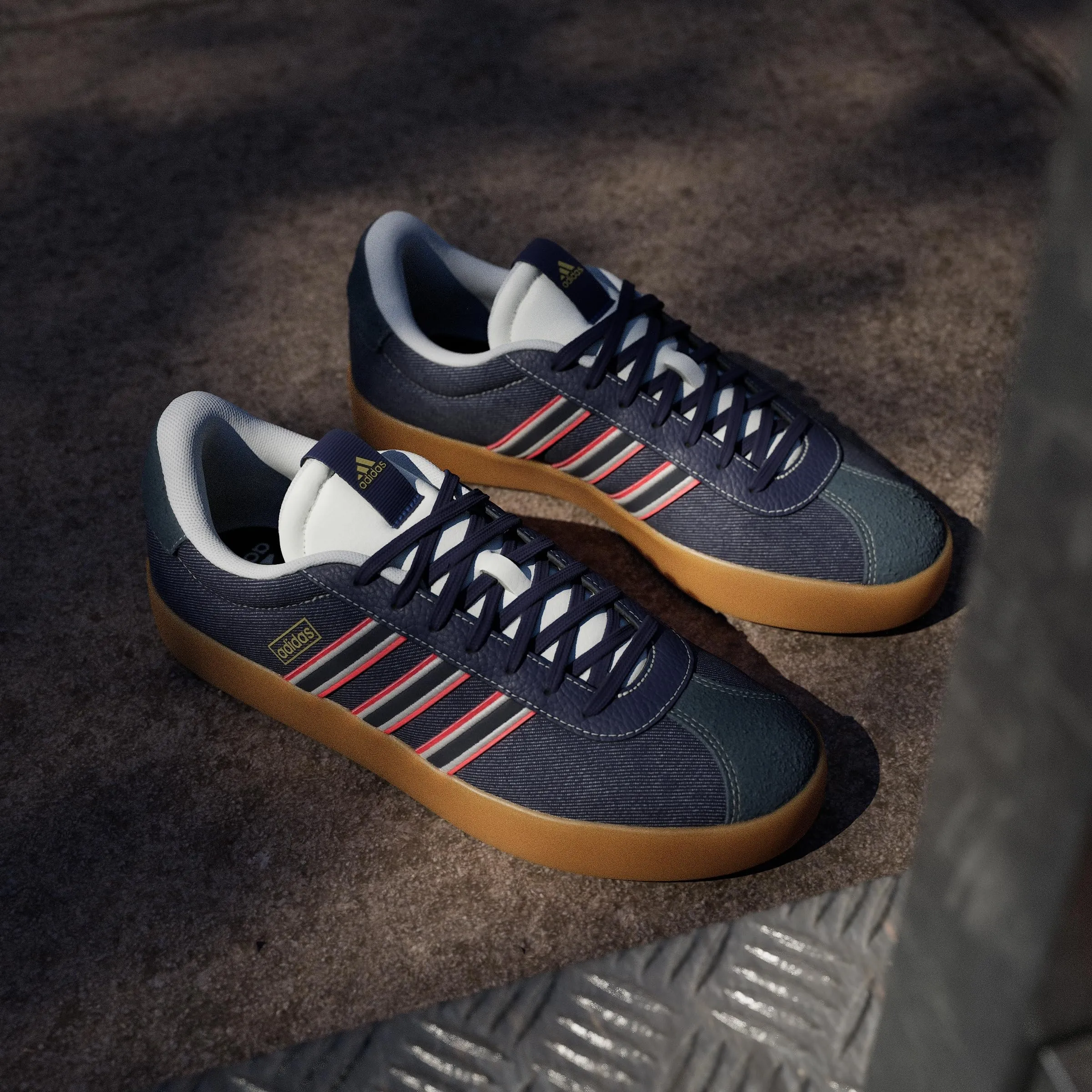 Adidas VL Court 3.0 Shoes, Dark Blue/Aurora Ink/Core White, 40 EU - immagine 3