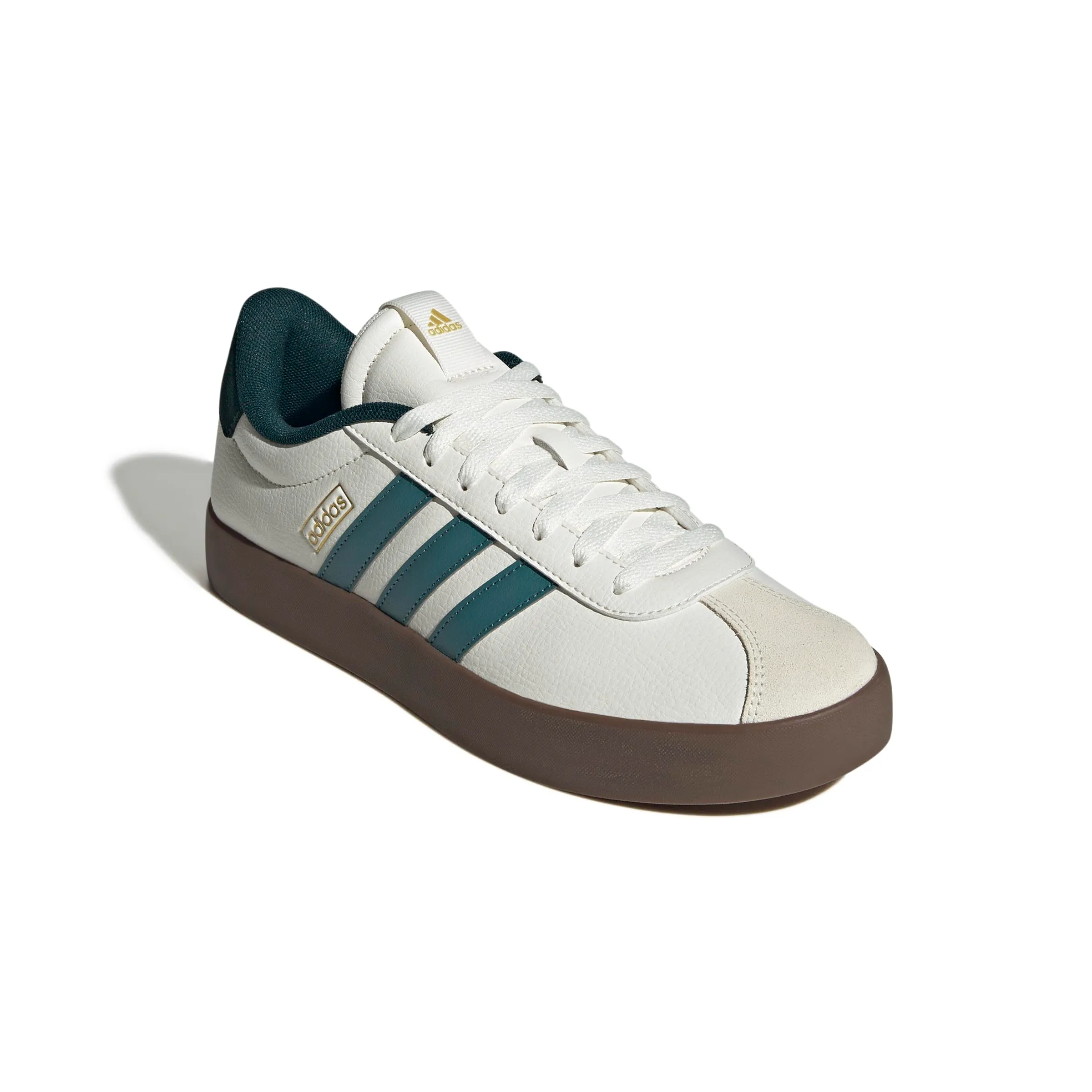 Adidas VL Court 3.0 Shoes, Core White/Preloved Teal/Aurora Ivy, 45 1/3 EU - immagine 3