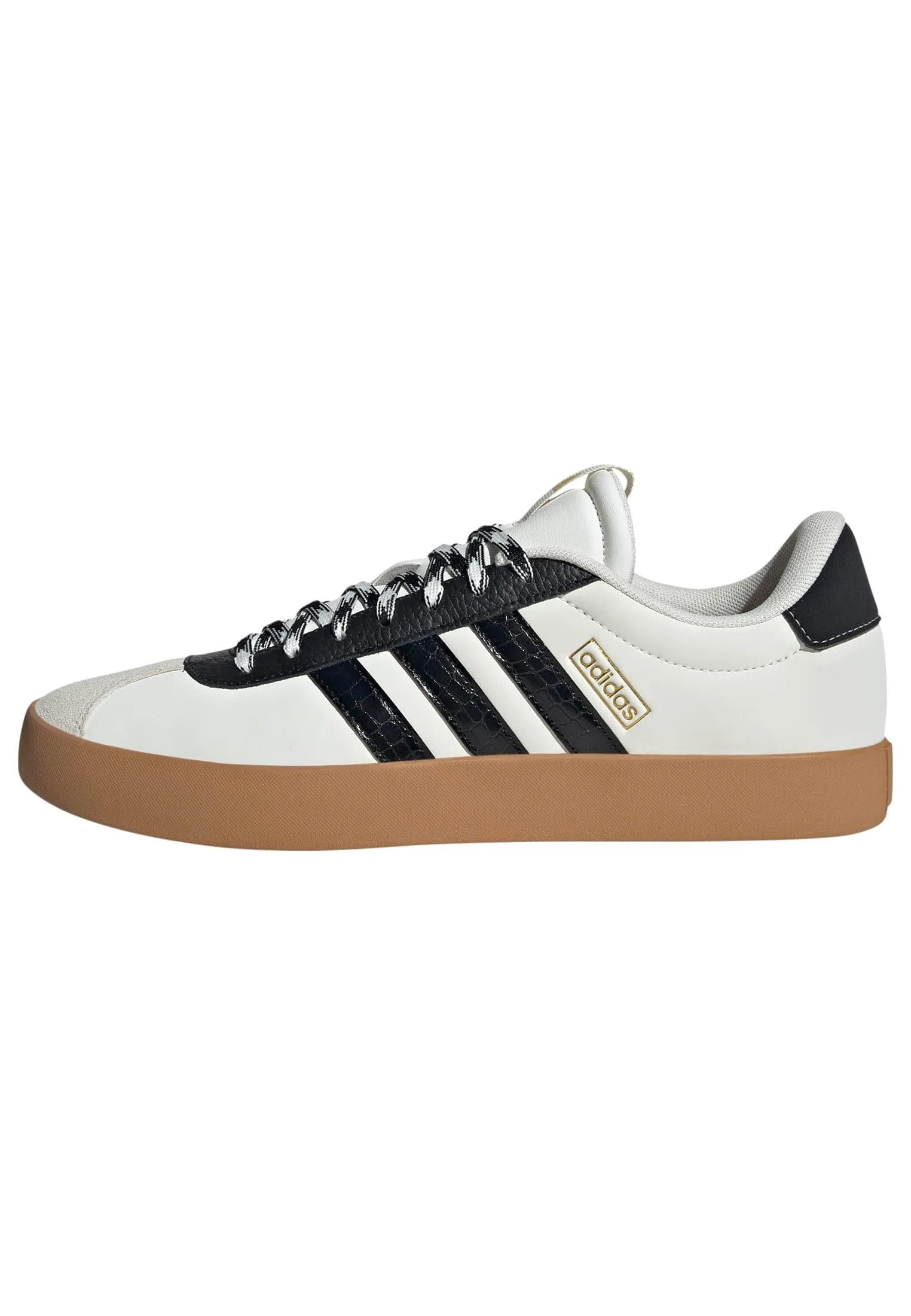 Adidas VL Court 3.0 Shoes, Off White/Core Black/Gold Met, 43 1/3 EU - immagine 1