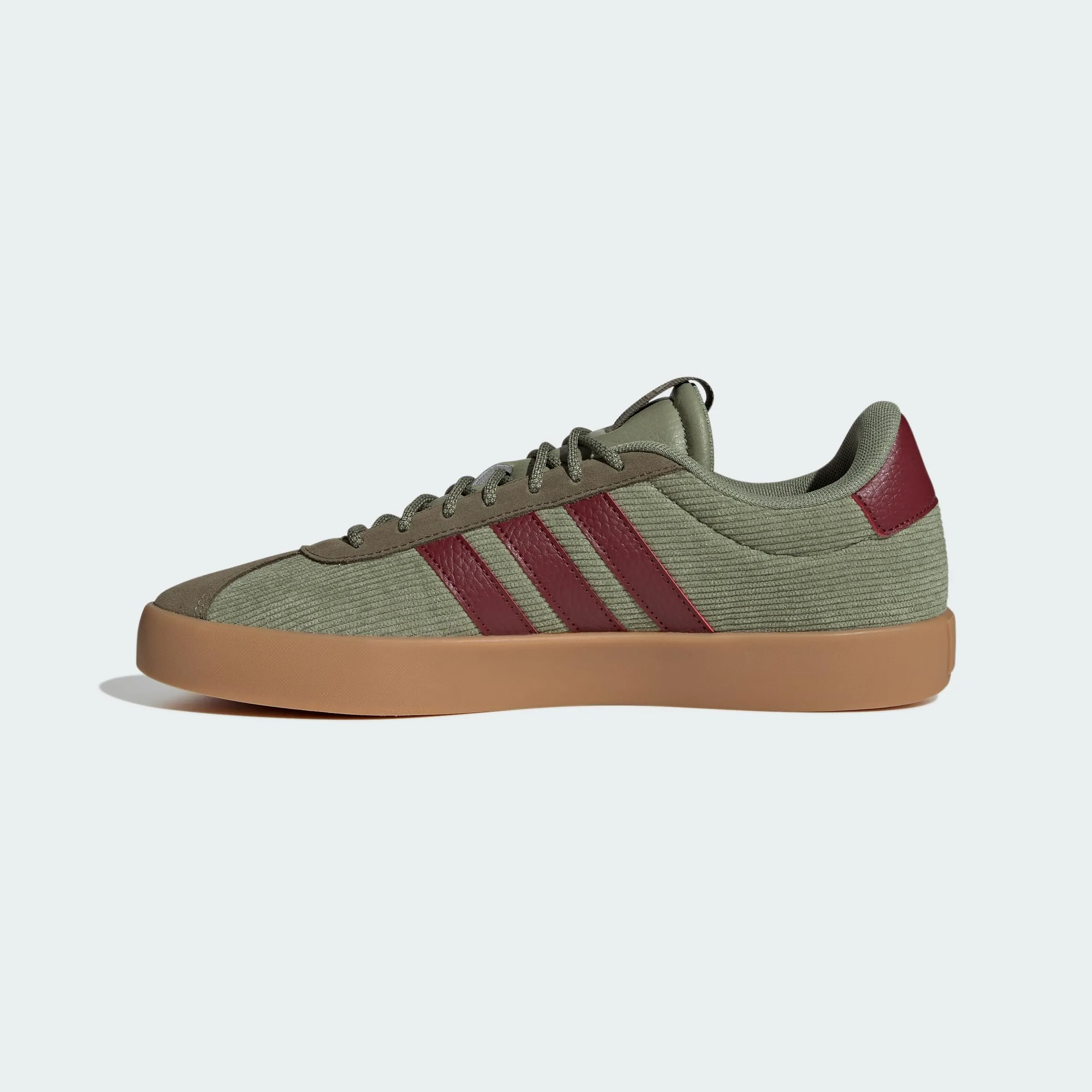 Adidas VL Court 3.0 Shoes, Tent Green/Shadow Red/Olive Strata, 40 EU - immagine 4