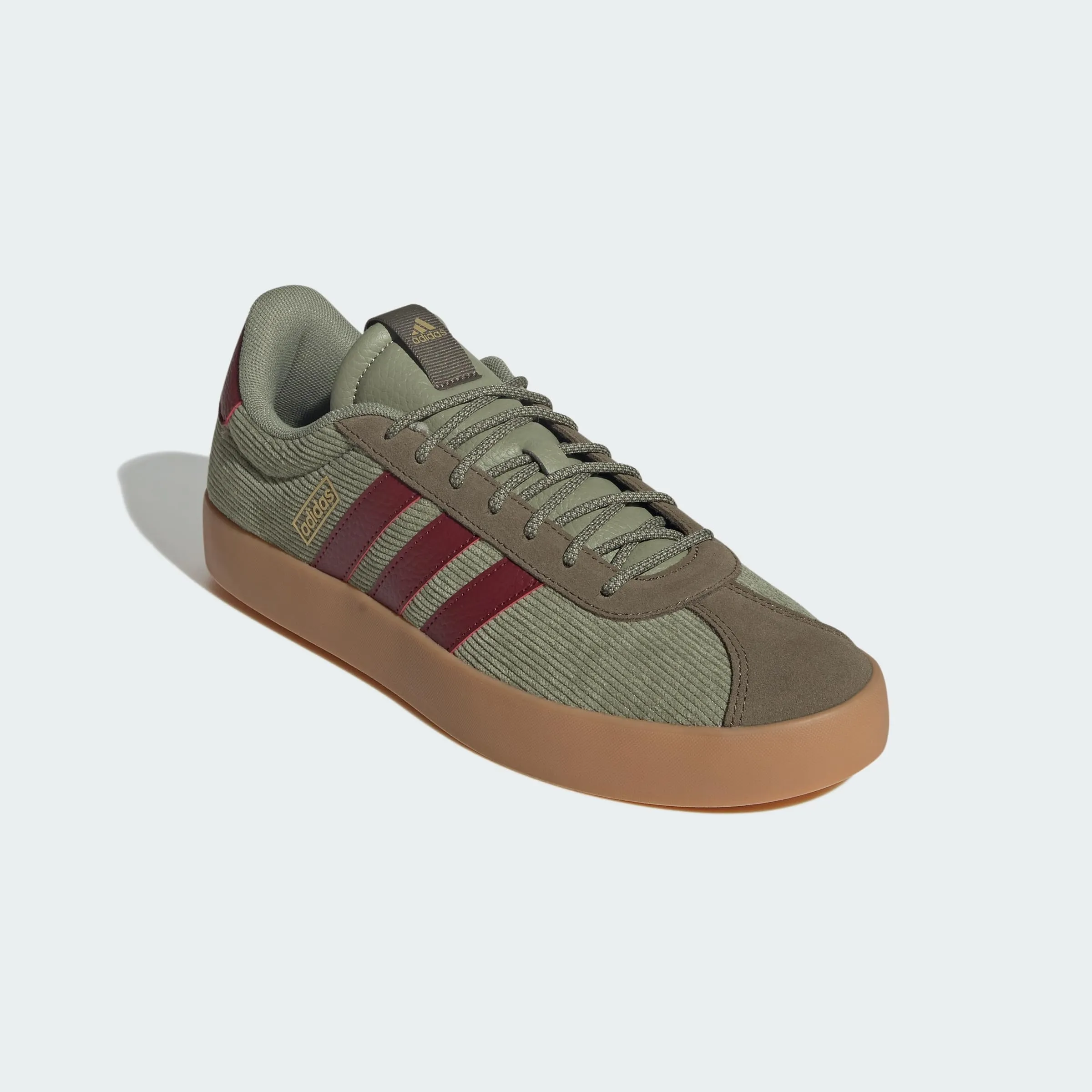 Adidas VL Court 3.0 Shoes, Tent Green/Shadow Red/Olive Strata, 40 EU - immagine 7