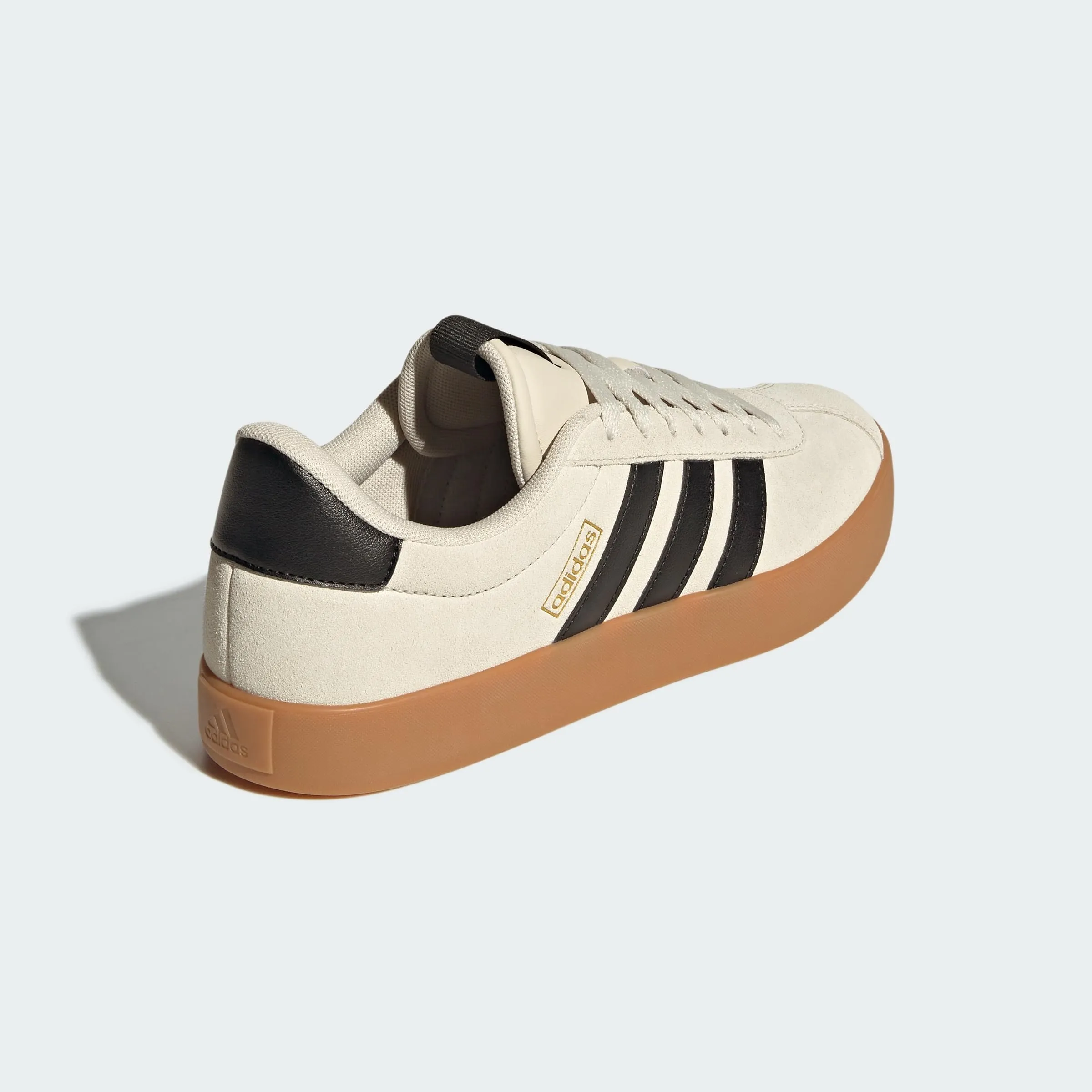 adidas VL Court 3.0 Shoes, Alumina/Core Black/Gold Metallic, 37 1/3 EU - immagine 8
