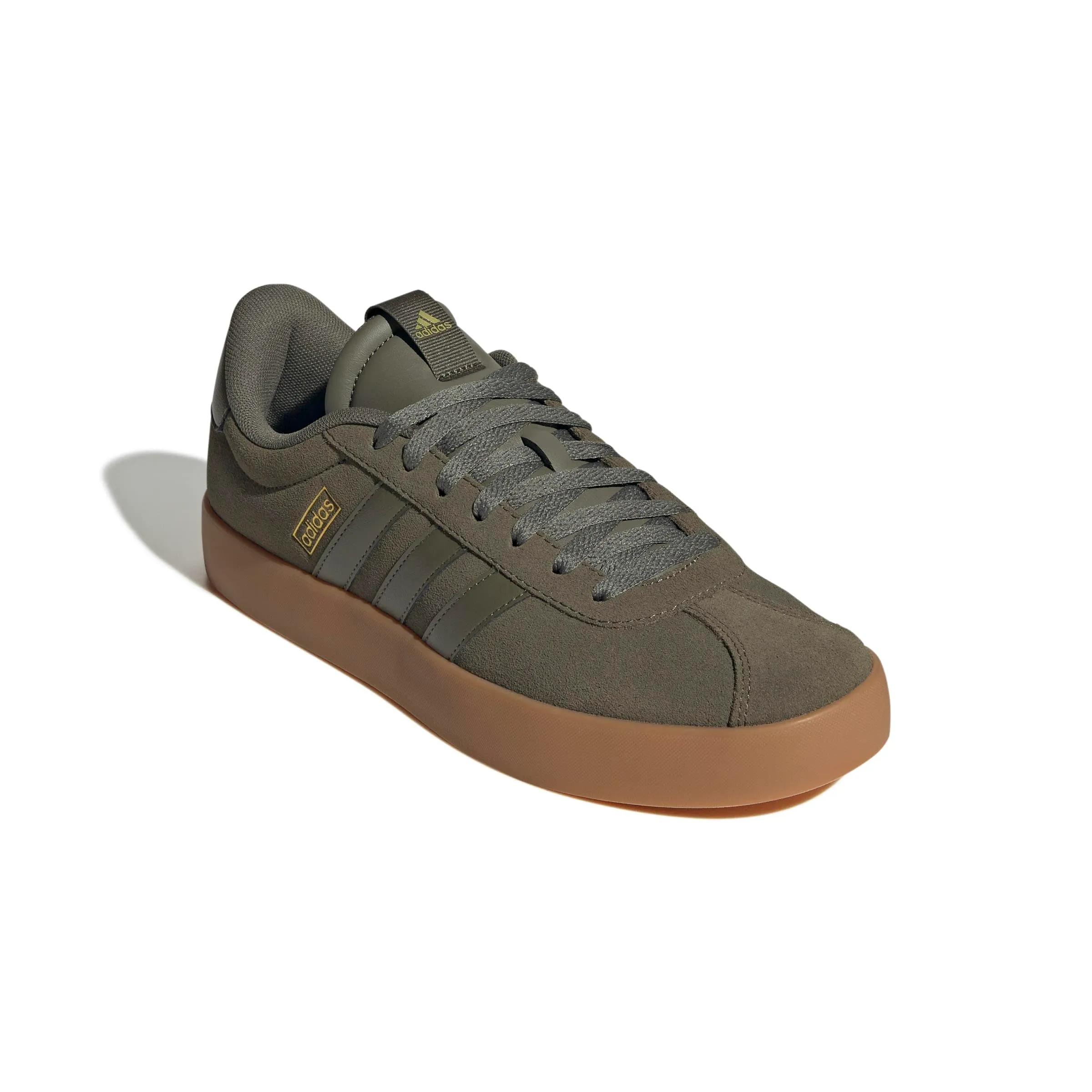 Adidas VL Court 3.0 Shoes, Olive Strata/Gold Met, 45 1/3 EU - immagine 3