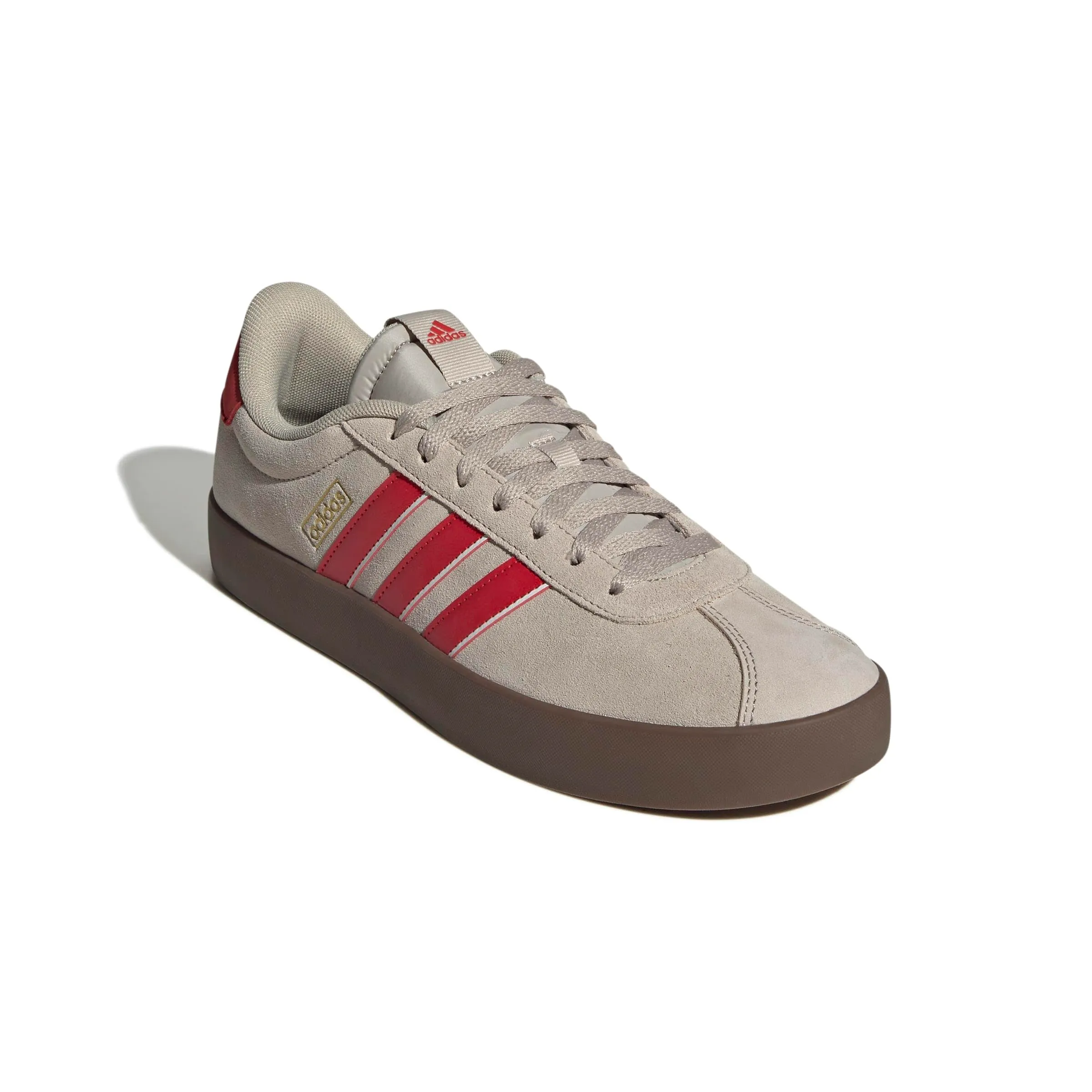 adidas VL Court 3.0 Shoes, Wonder Beige/Better Scarlet/Core White, 36 2/3 EU - immagine 3