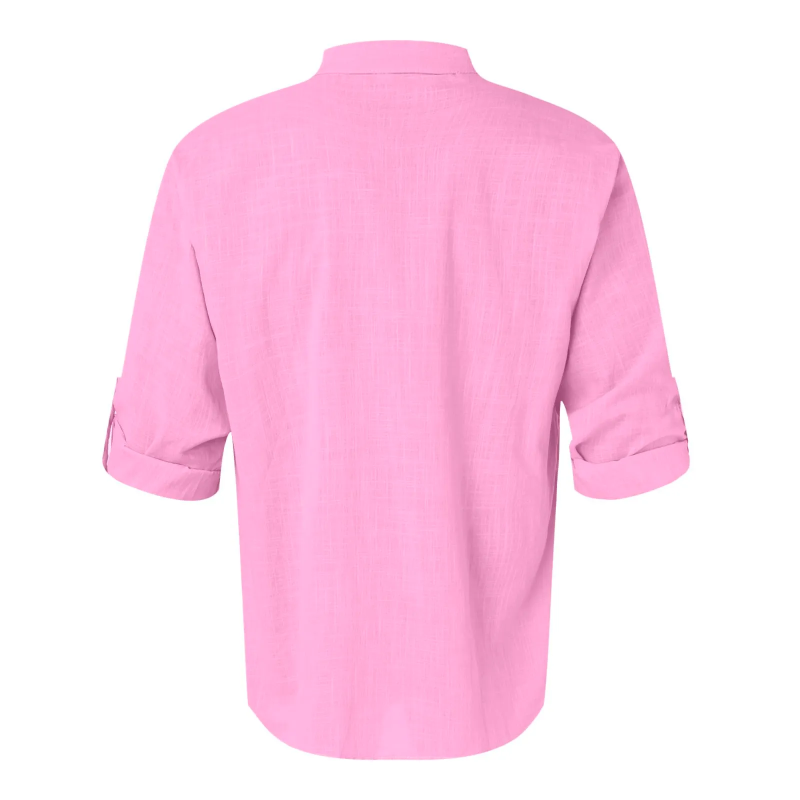 CEWIFO Camicia in Lino Uomo Slim Fit Maniche Corte Collo Botton-down Estate Casual - immagine 3