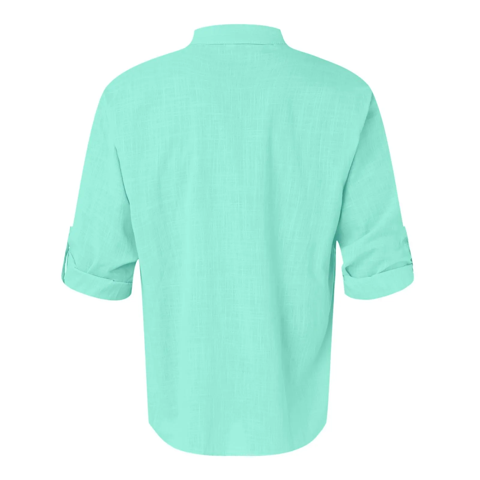 CEWIFO Camicia di Lino Uomo Estiva Manica Lunga in Cotone Casual - immagine 4