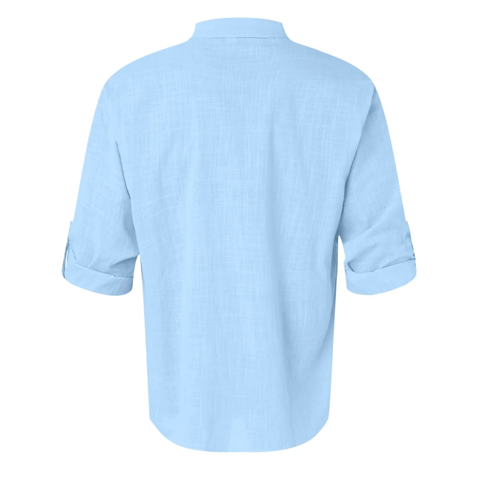 CEWIFO Camicia in Lino Uomo Collo Botton-down Maniche Corte Slim Fit Estiva Casual - immagine 5