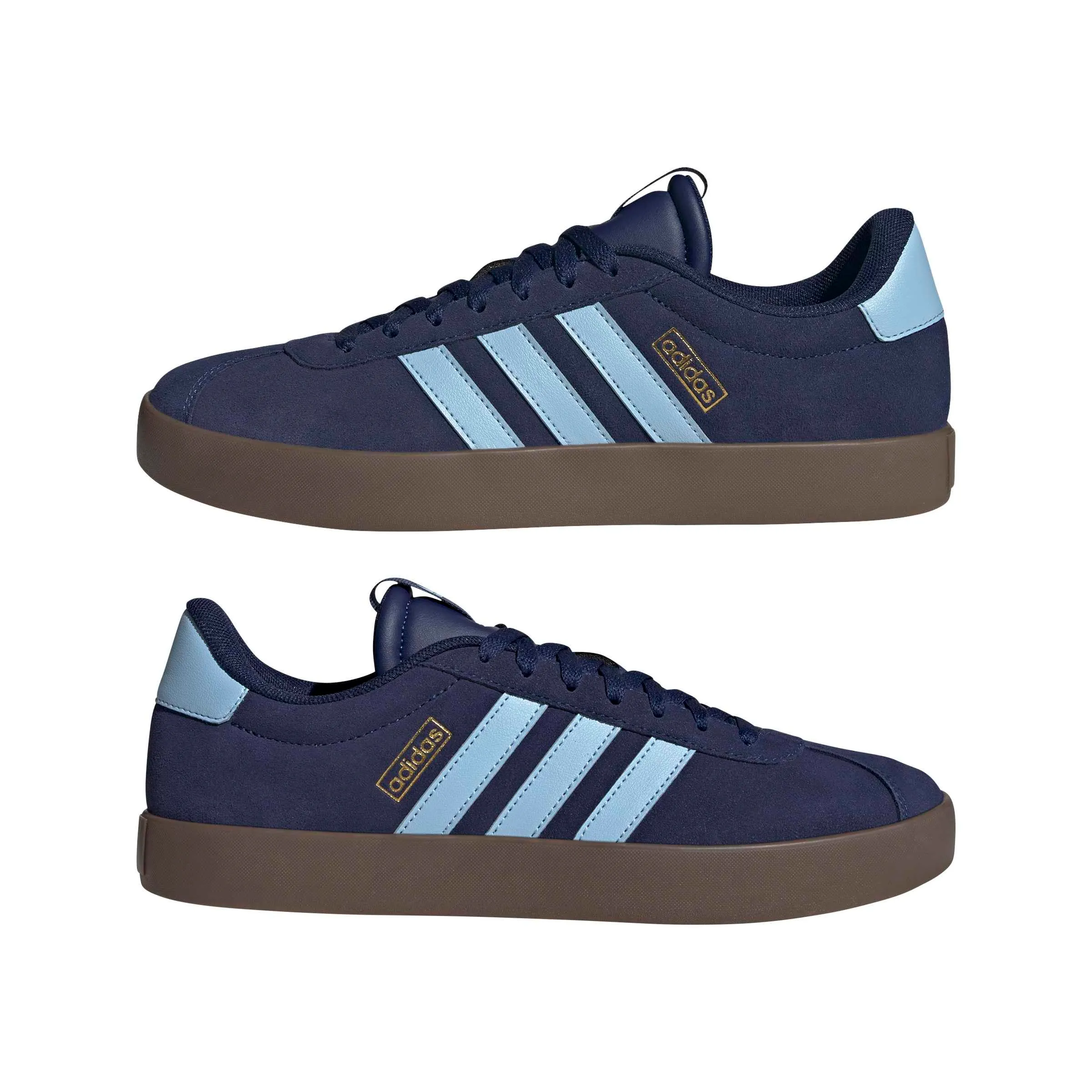 adidas VL Court 3.0 Shoes, Dark Blue/Clear Sky/Gold Met., 42 EU - immagine 6