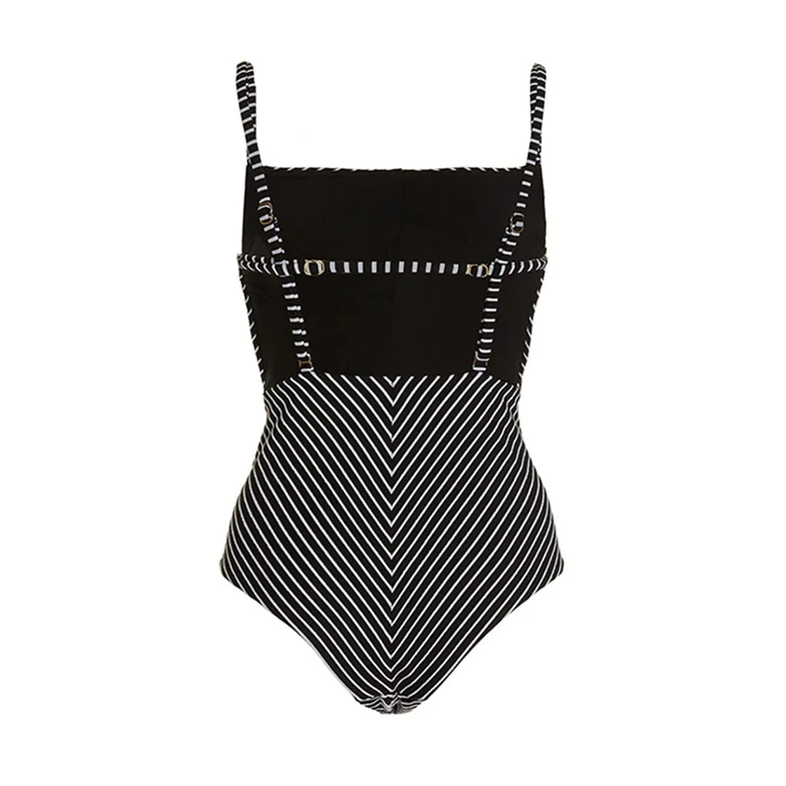 PAIDAXING Costume da bagno da donna in 2 pezzi con pareo, stampa floreale, monokini con gonna lunga avvolgente, 43-nero, S - immagine 5