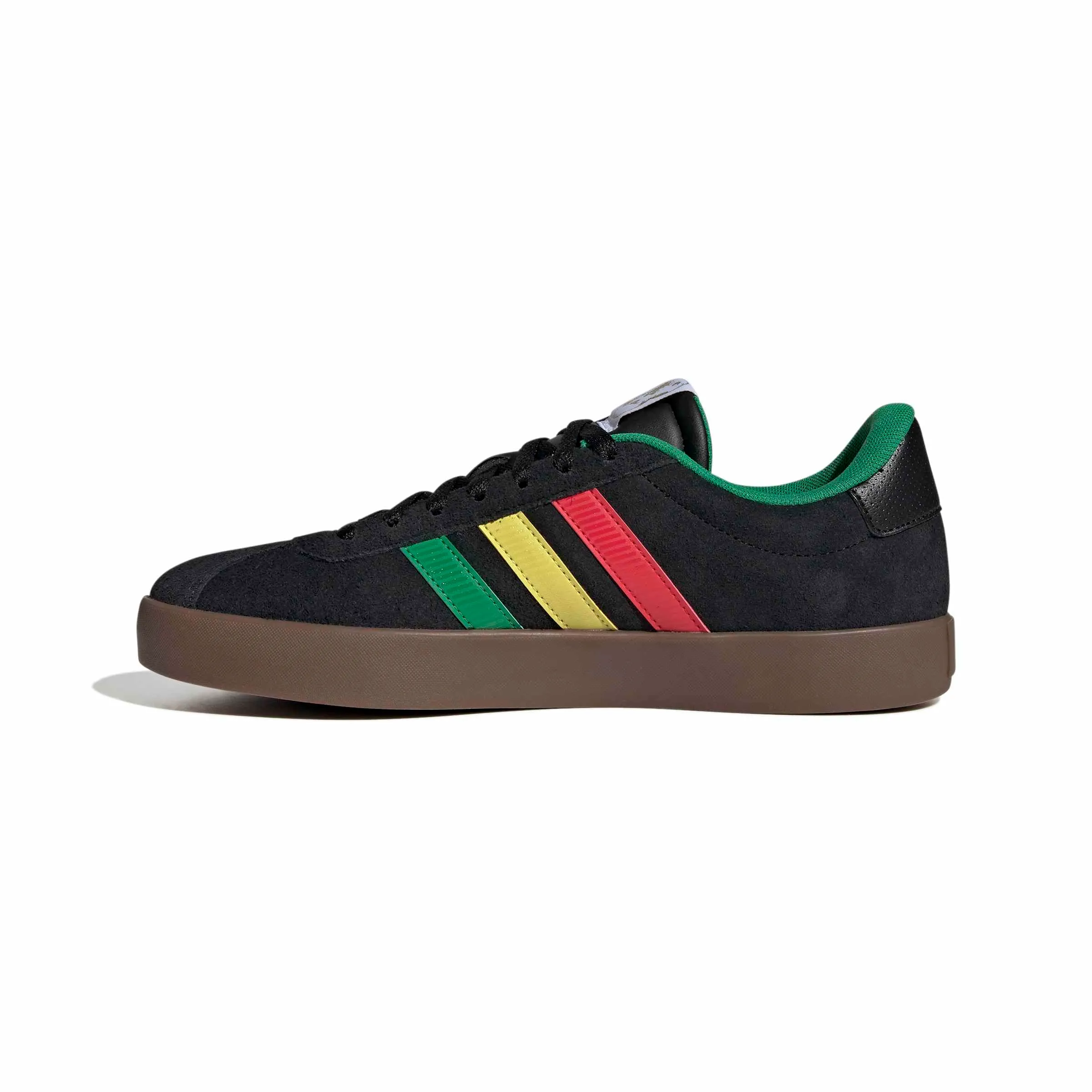 adidas VL Court 3.0 Shoes, Core Black/Green/Pure Ruby, 38 EU - immagine 1