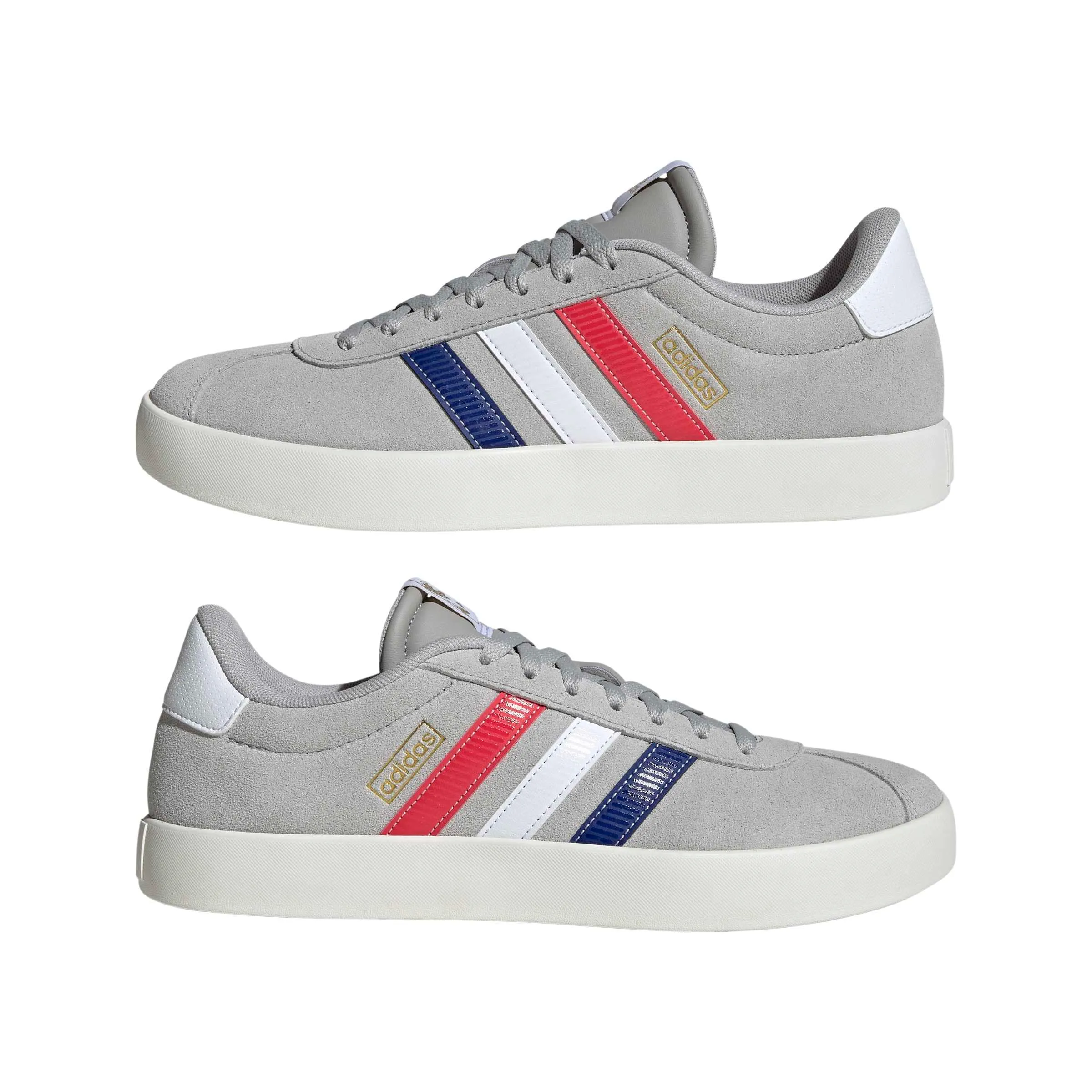 adidas VL Court 3.0 Shoes, Grey Two/Mystery Ink/Pure Ruby, 42 2/3 EU - immagine 6