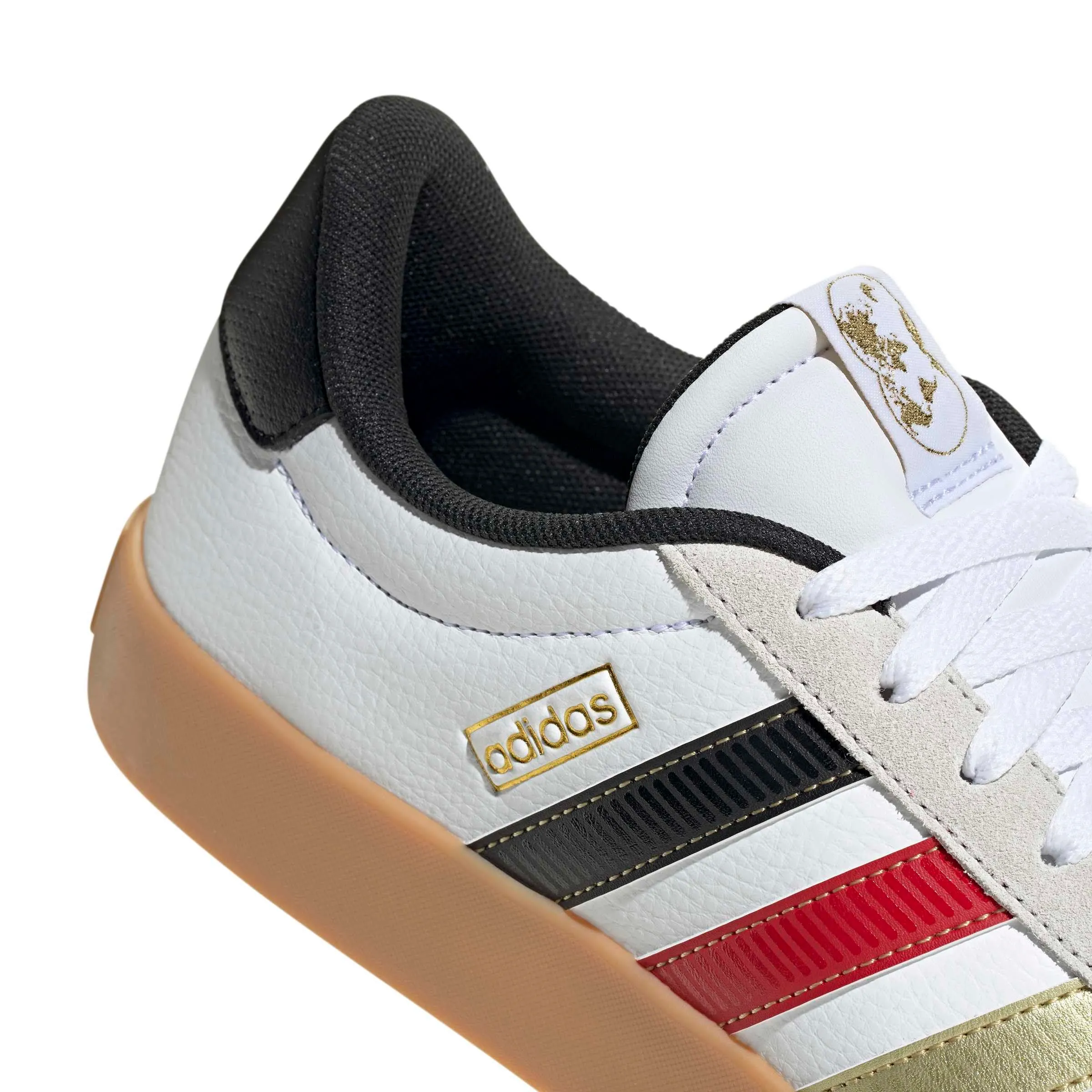 adidas VL Court 3.0 Shoes - Ftwr White/Core Black/Gold Met, 41 1/3 EU - immagine 7