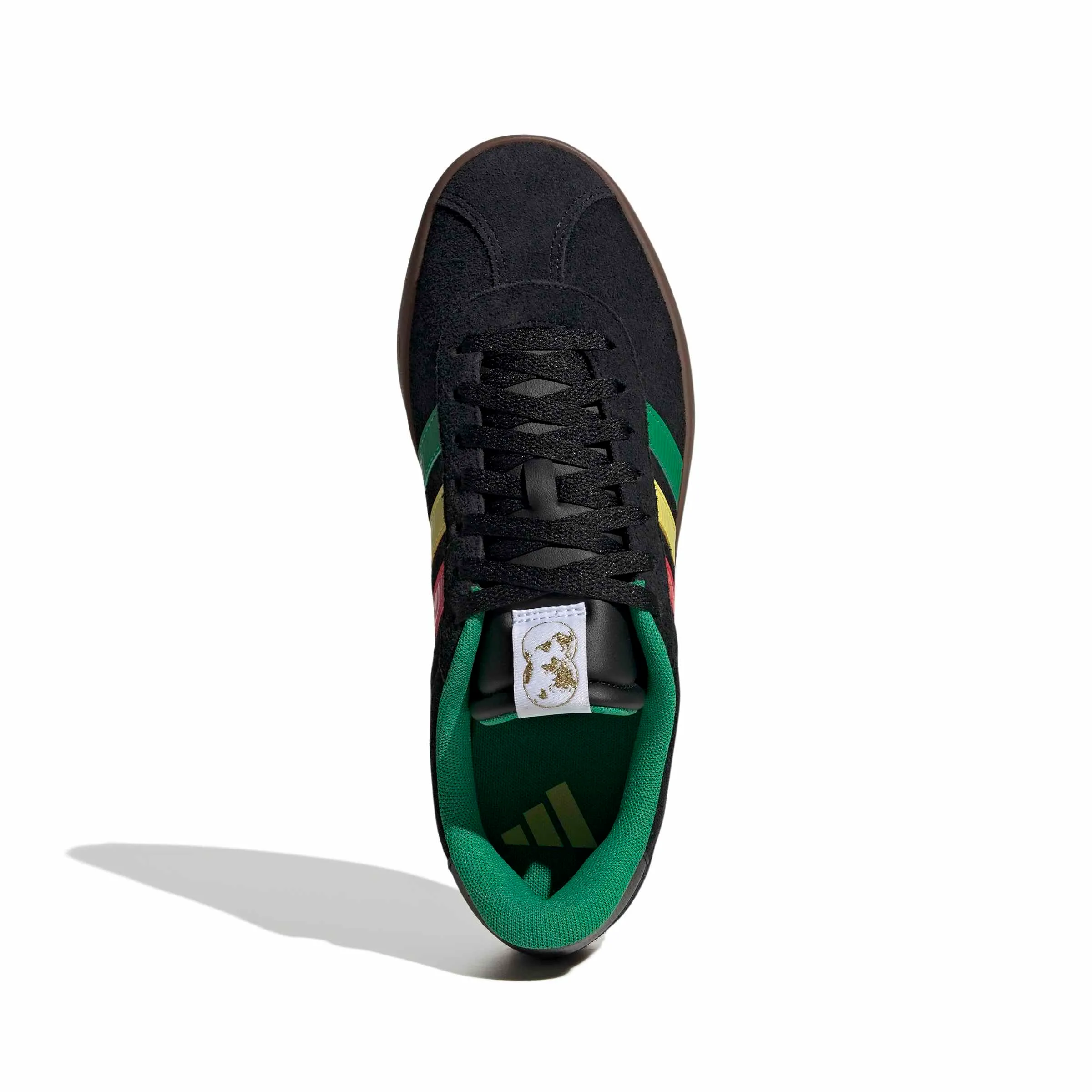 adidas VL Court 3.0 Shoes, Core Black/Green/Pure Ruby, 37 1/3 EU - immagine 2