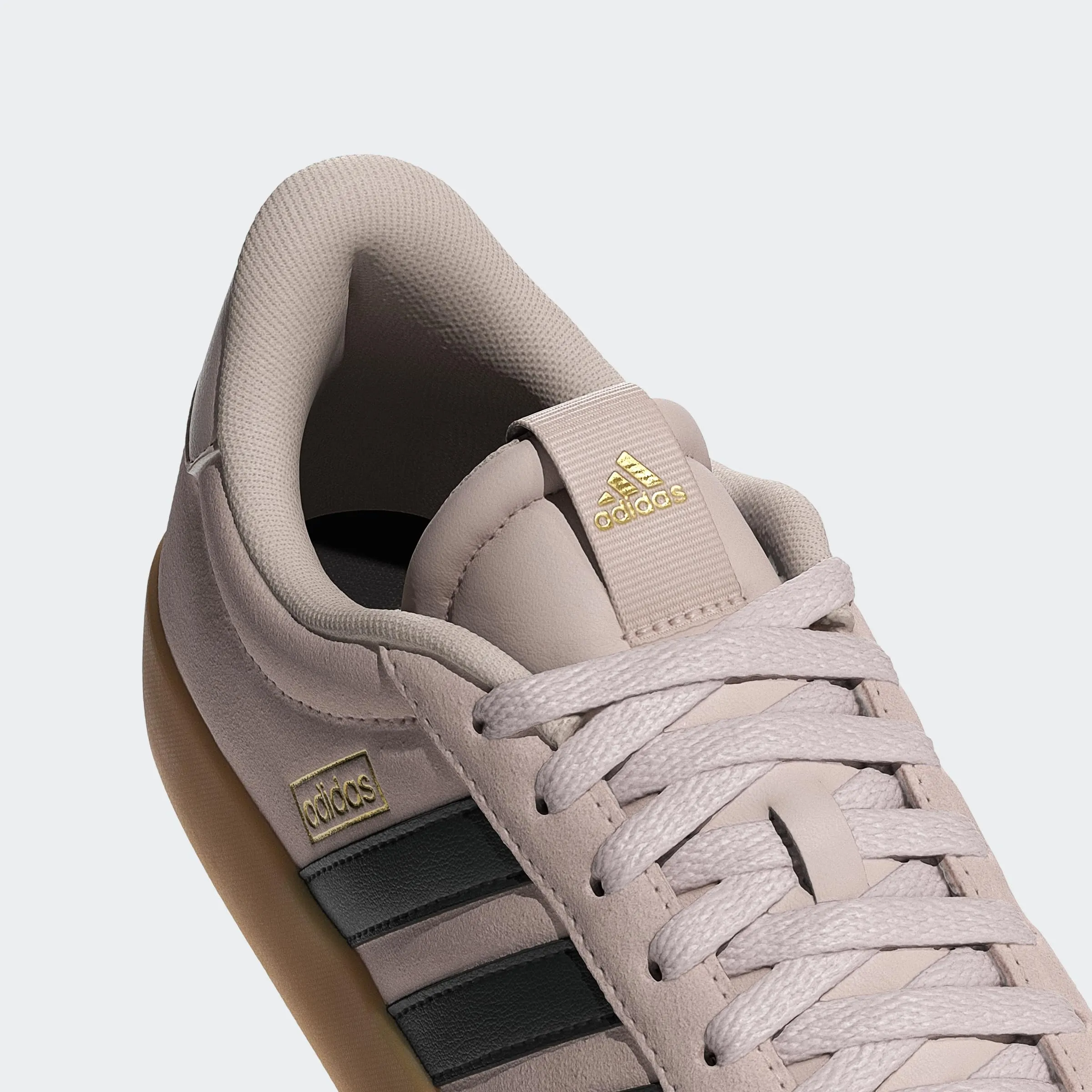 adidas VL Court 3.0 Shoes, Putty Mauve/Core Black/Gold Met., 44 2/3 EU - immagine 6