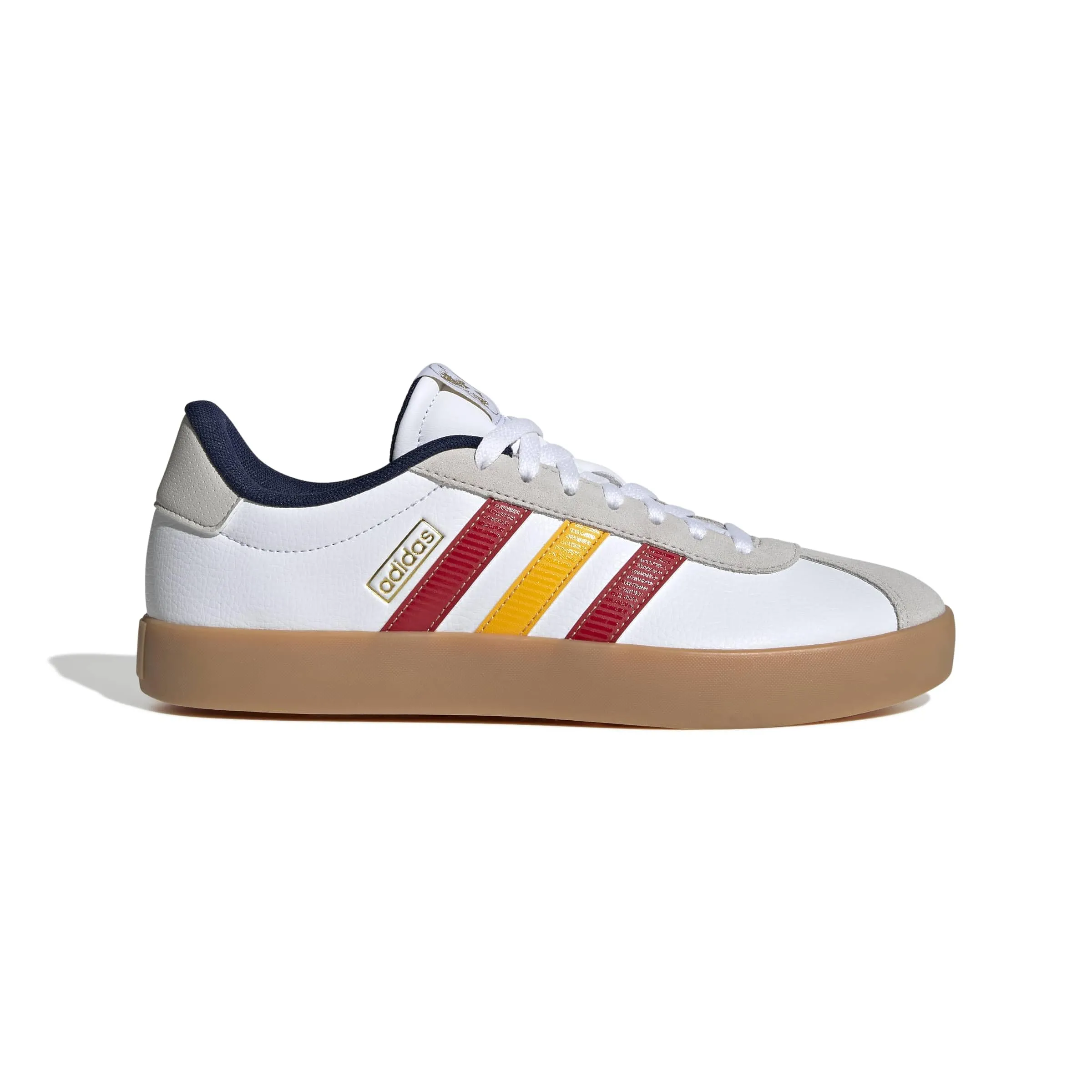 adidas VL Court 3.0 Shoes, Ftwr White/Team Power Red 2/Crew Yellow, 40 EU - immagine 2