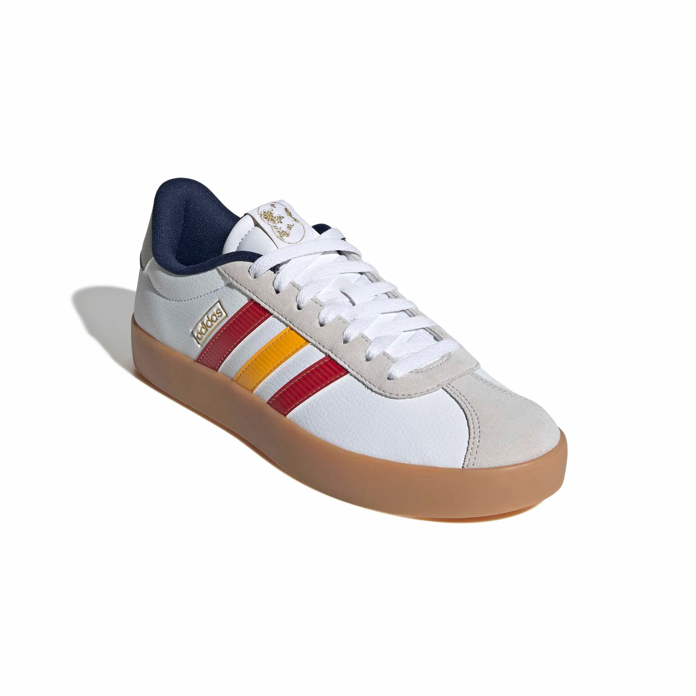 adidas VL Court 3.0 Shoes, Ftwr White/Team Power Red 2/Crew Yellow, 40 EU - immagine 3