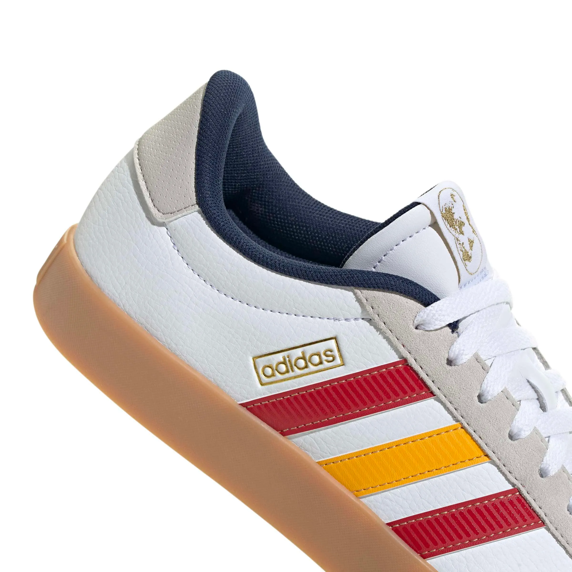 adidas VL Court 3.0 Shoes, Ftwr White/Team Power Red 2/Crew Yellow, 40 EU - immagine 4