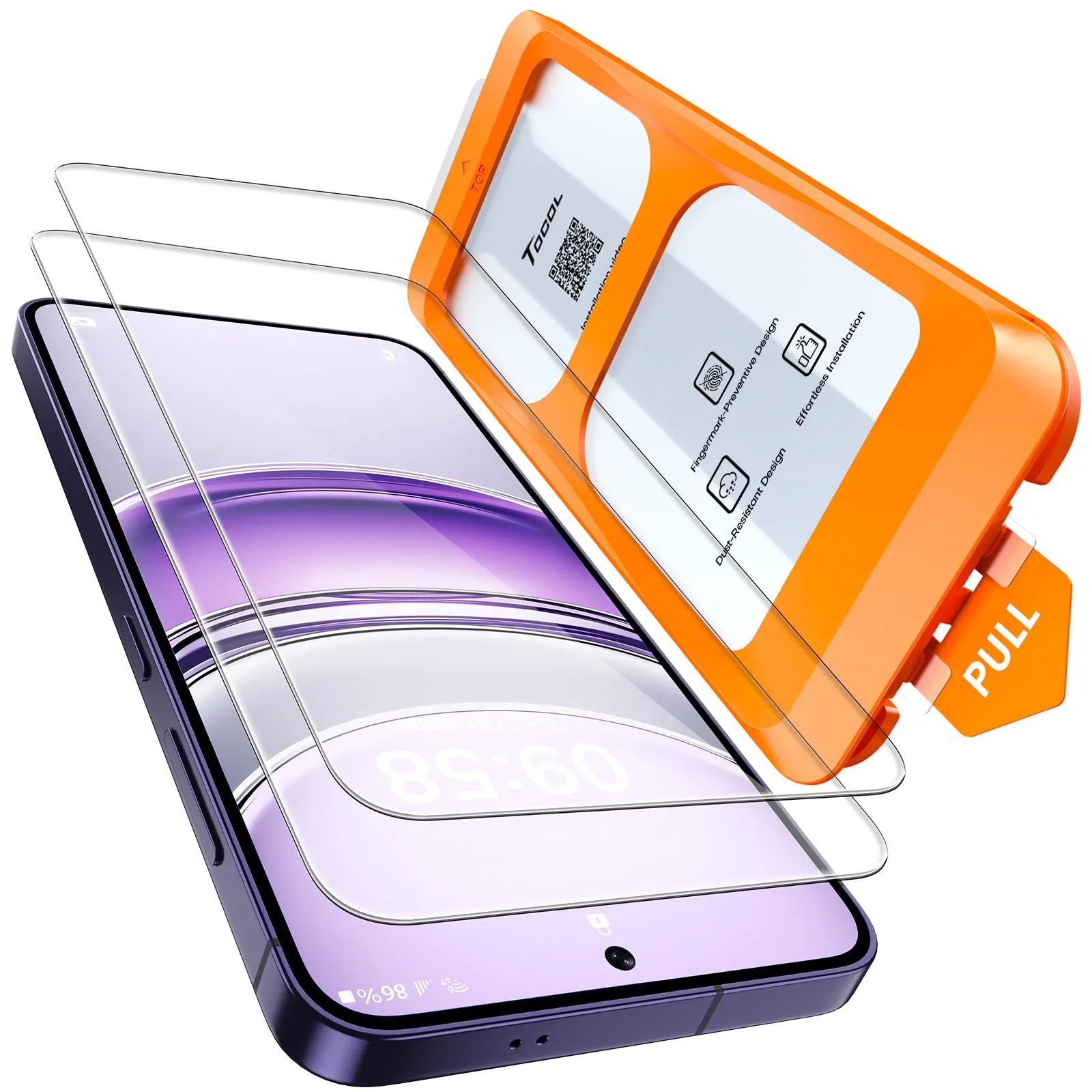 TOCOL Pellicola Protettiva in Vetro Temperato 9H per Samsung Galaxy S24, Trasparente, 2 Pezzi - immagine 1