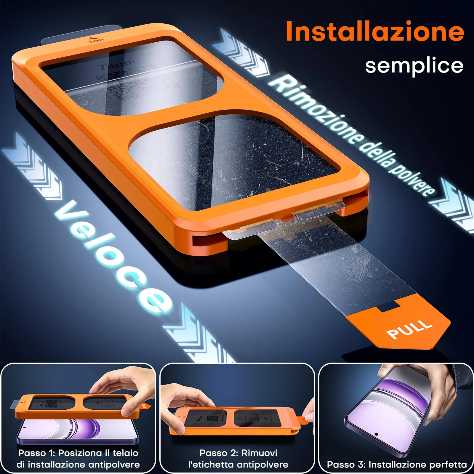 TOCOL Privacy Pellicola Protettiva per Samsung Galaxy S24 Plus, Anti-Spy 25°, Durezza 9H, 2 Pezzi - immagine 3