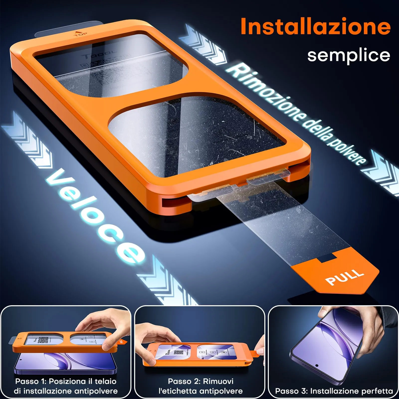 TOCOL Pellicola Protettiva in Vetro Temprato 9H per Samsung Galaxy S24 Plus, Trasparente, 2 Pezzi - immagine 2