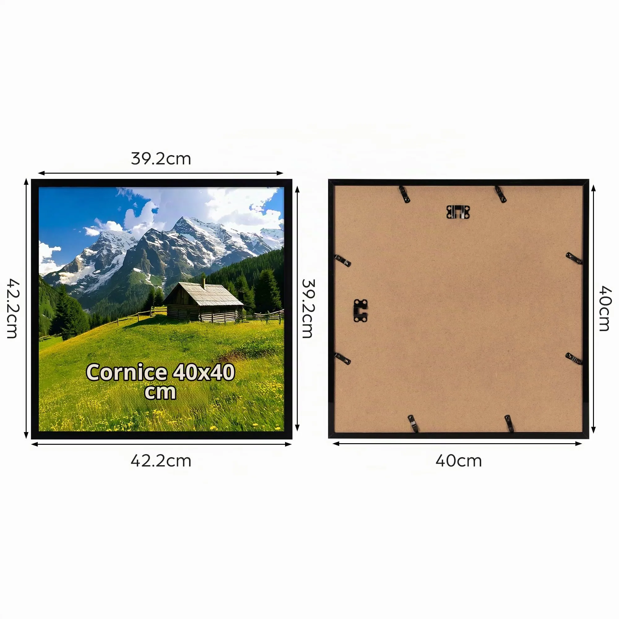 Ditwis Cornice Quadrata 40x40 cm Nera - immagine 2